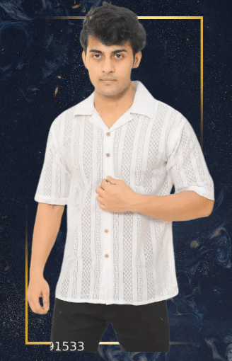 TarrenT HunT Cotton Blend Regular Fit Solids Half Sleeves Men's Casual Shirt - White ( Pack of 1 ) TarrenT HunT Cotton Blend Regular Fit Solids Half Sleeves Men's Casual Shirt - White ( Pack of 1 )