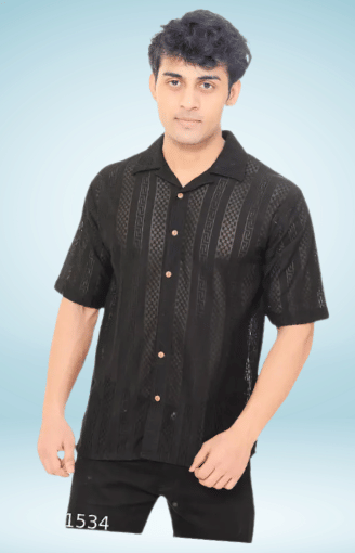     			TarrenT HunT Cotton Blend Regular Fit Solids Half Sleeves Men's Casual Shirt - Black ( Pack of 1 )