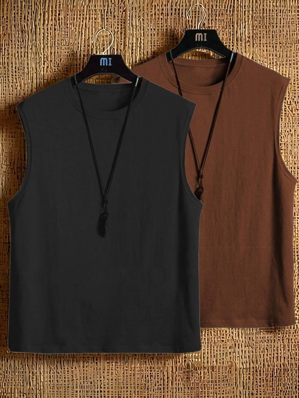 VIOUR Men Cotton Blend Relaxed Fit Solid T-Shirt ( Black )