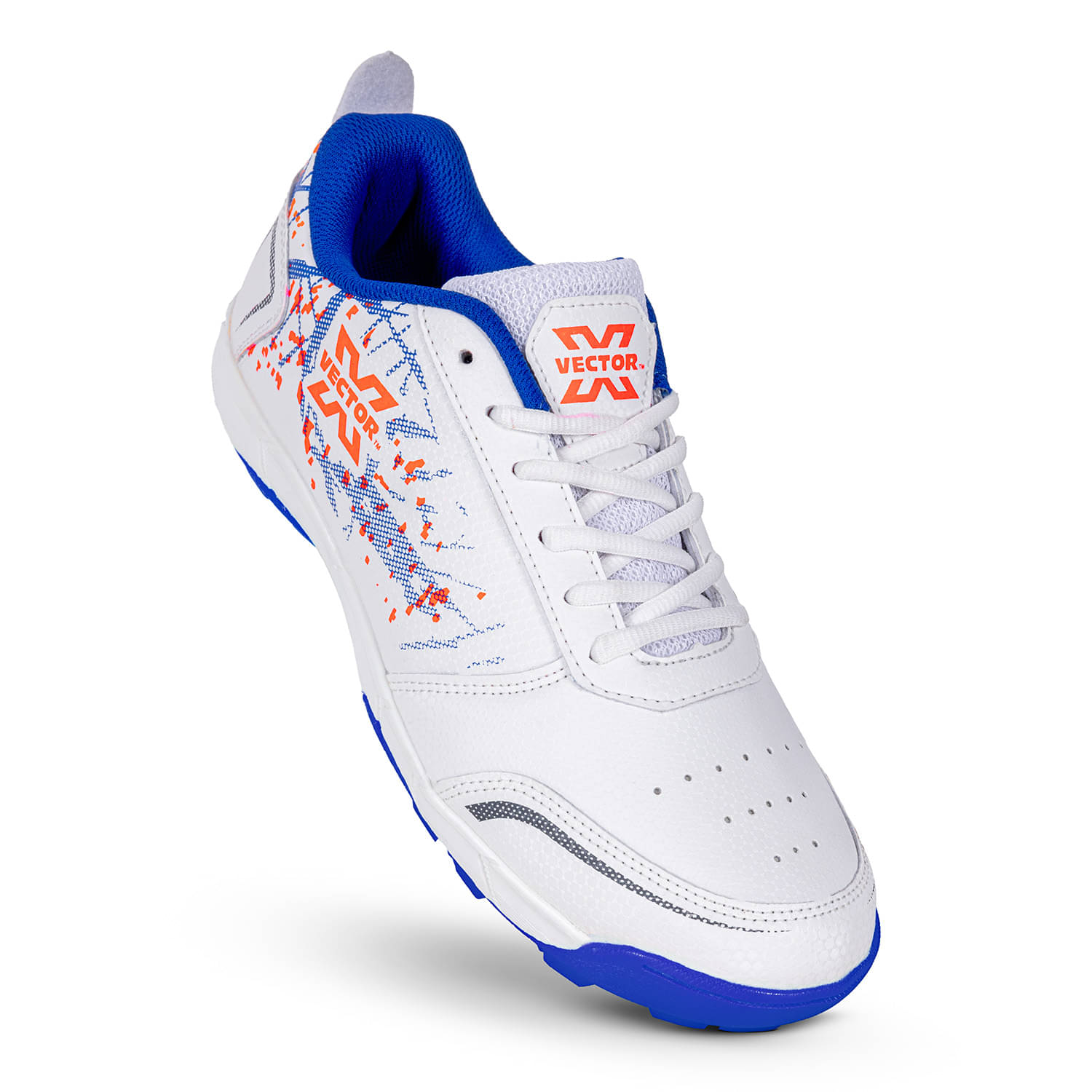 Vector X Target Plus White Blue Cricket Shoes Vector X Target Plus White Blue Cricket Shoes