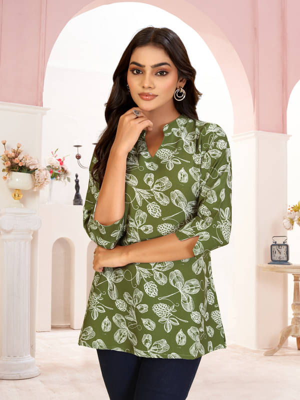 Women Basket Women Cotton Blend Printed Shirt Style Kurti ( Multicoloured ) Women Basket Women Cotton Blend Printed Shirt Style Kurti ( Multicoloured )