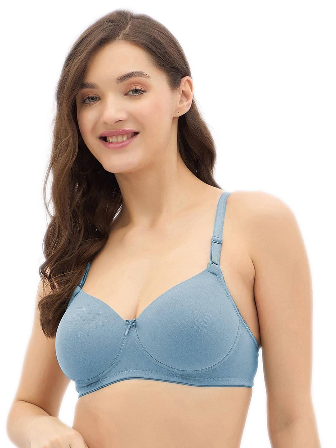 Women Vibes Cotton Lightly Padded T-Shirt Bra ( Blue , Pack of 1 ) Women Vibes Cotton Lightly Padded T-Shirt Bra ( Blue , Pack of 1 )