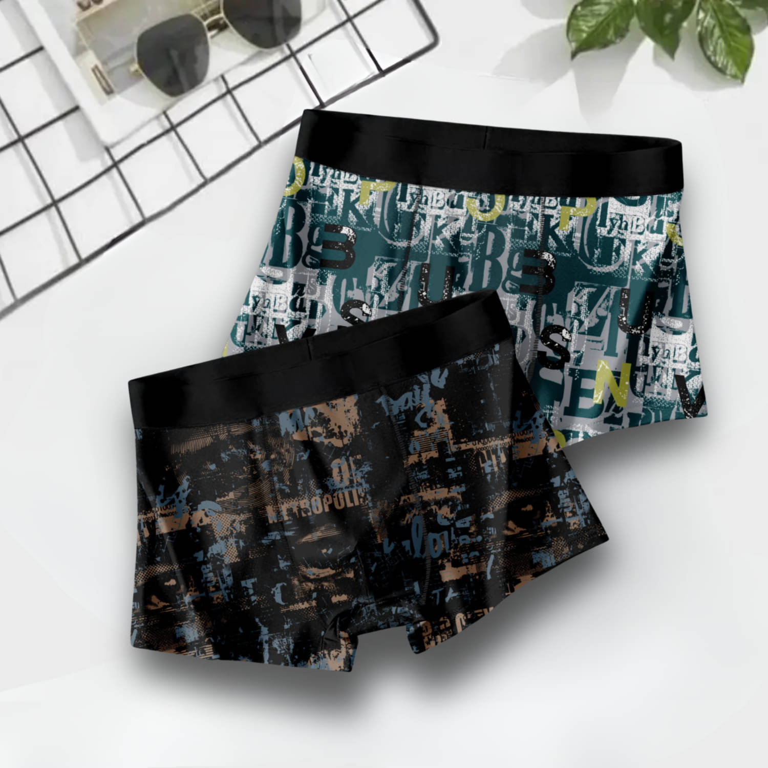 Xqsee Pack of 2 Nylon Trunks For Men's ( Multicolor1 ) Xqsee Pack of 2 Nylon Trunks For Men's ( Multicolor1 )