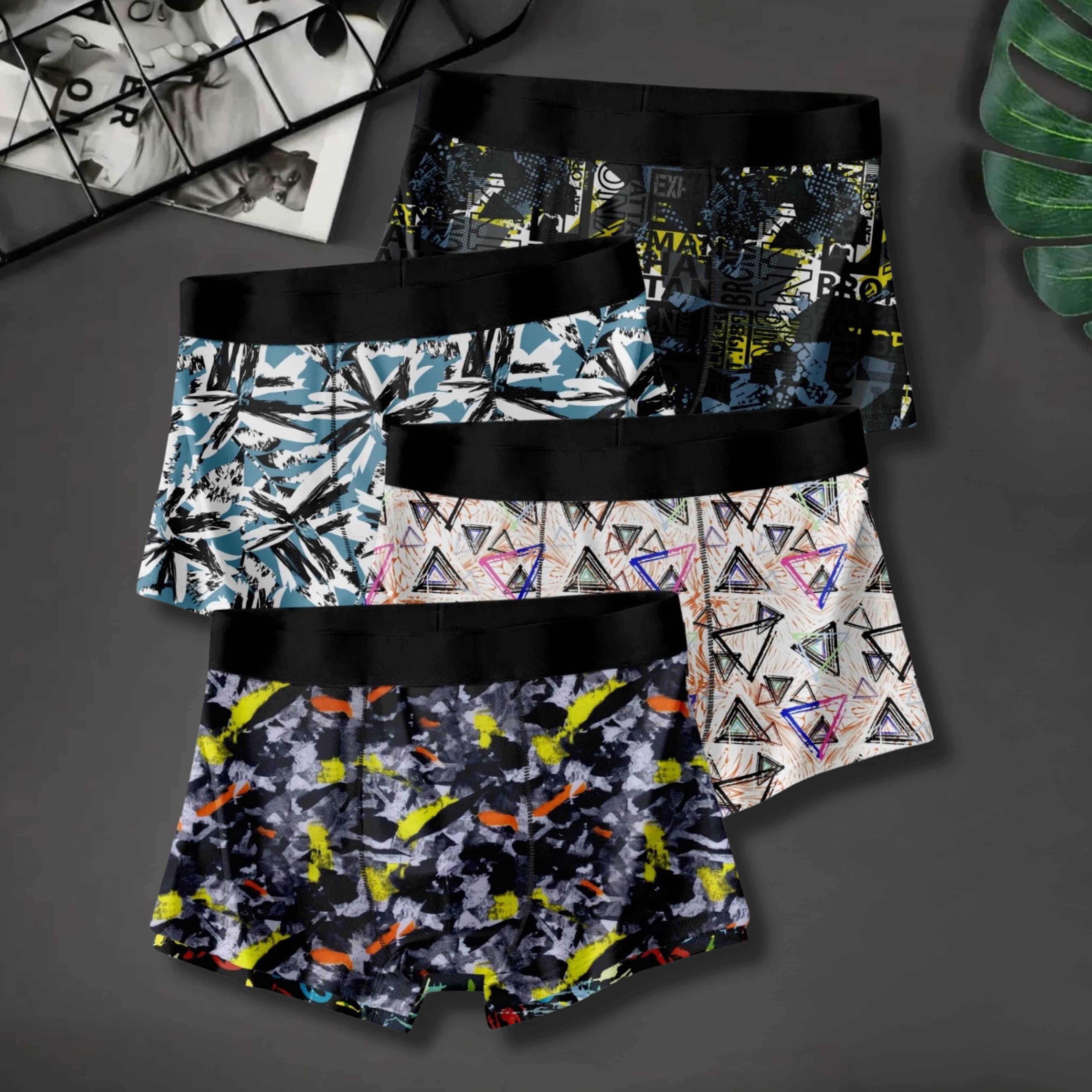     			Xqsee Pack of 4 Nylon Trunks For Men's ( Multicolor3 )
