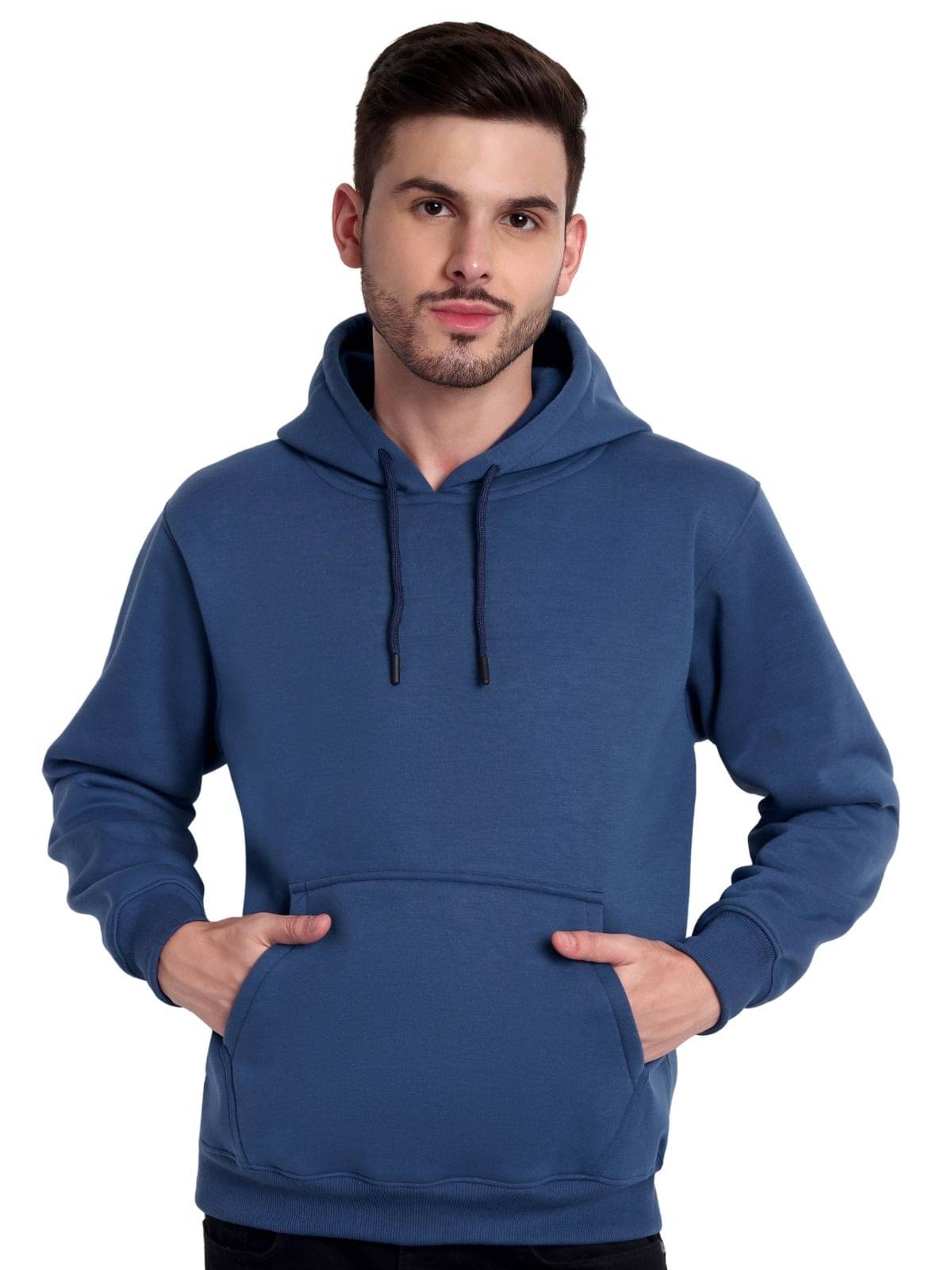 ZEFFORA Fleece Hooded Men's Sweatshirt - Blue ( Pack of 1 ) ZEFFORA Fleece Hooded Men's Sweatshirt - Blue ( Pack of 1 )