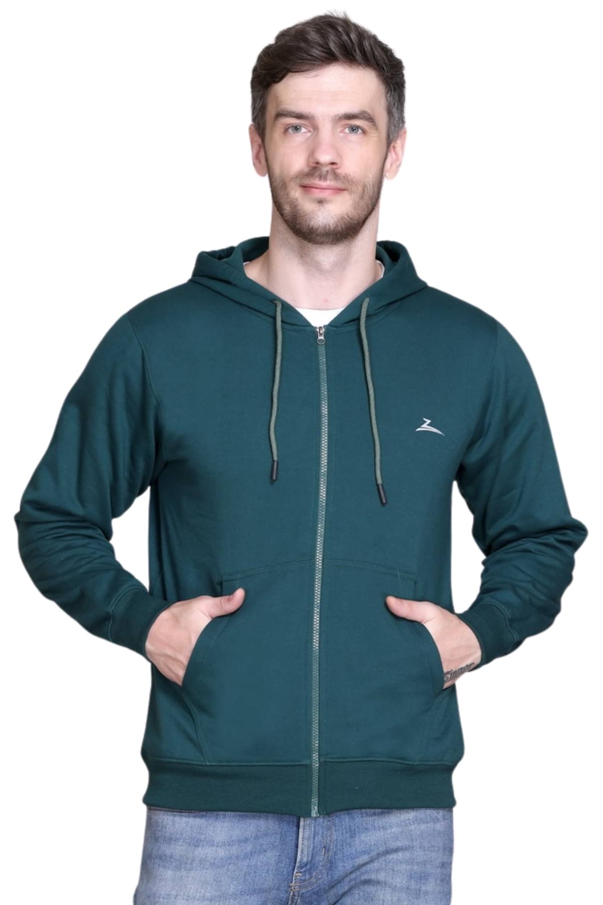 ZEFFORA Polyester Hooded Men's Sweatshirt - Green ( Pack of 1 ) ZEFFORA Polyester Hooded Men's Sweatshirt - Green ( Pack of 1 )