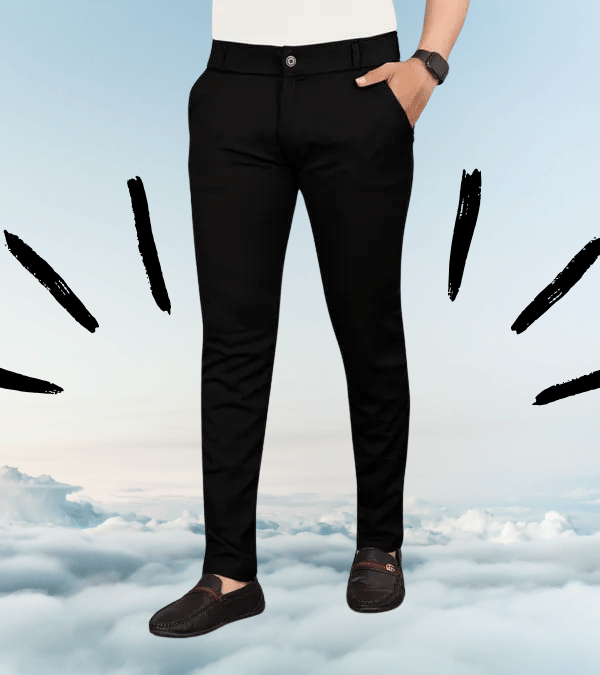     			micotti Slim Flat Men's Chinos - Black ( Pack of 1 )