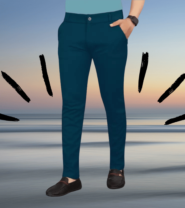     			micotti Slim Flat Men's Chinos - Teal ( Pack of 1 )