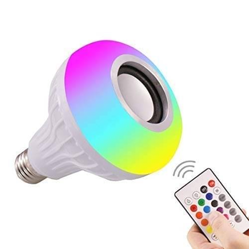     			AMR Bulb Speaker 10 W Bluetooth Speaker Bluetooth V 5.1 with USB,SD card Slot,Aux Playback Time 10 hrs White