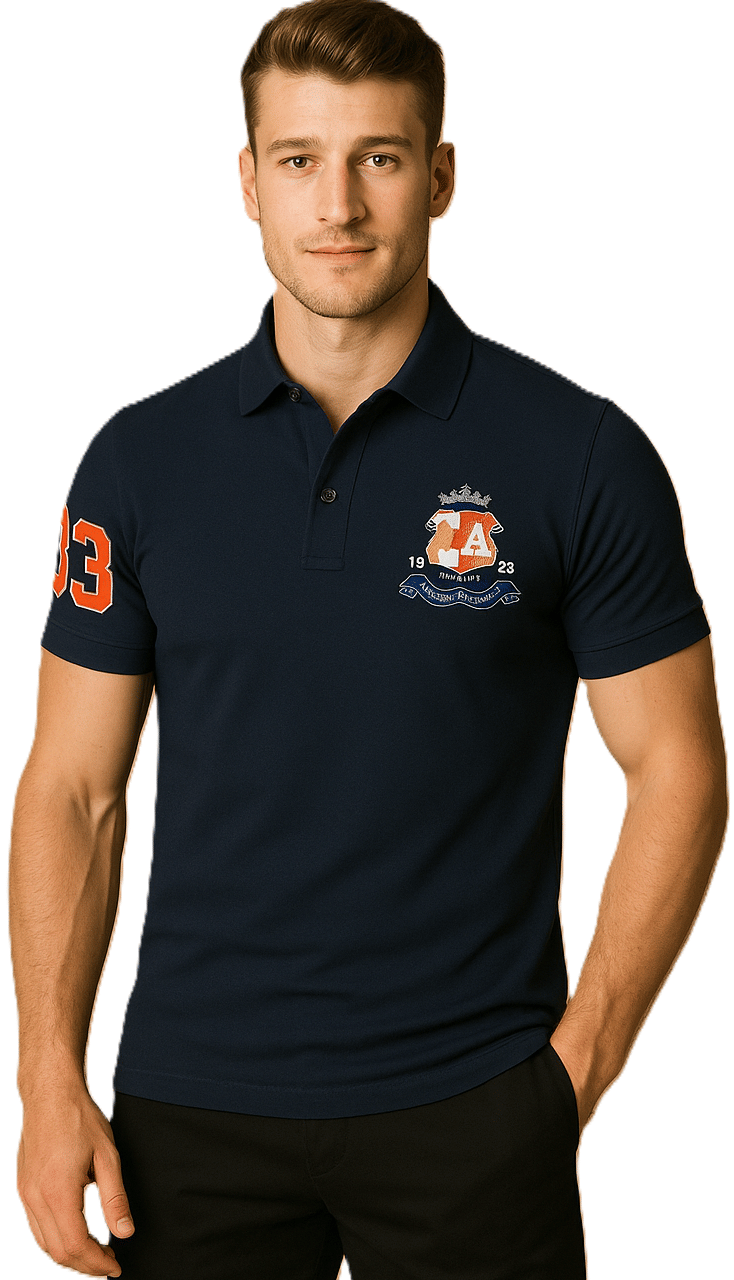     			Alvin Men Cotton Blend Regular Fit Striped Polo T Shirt ( Light Blue )