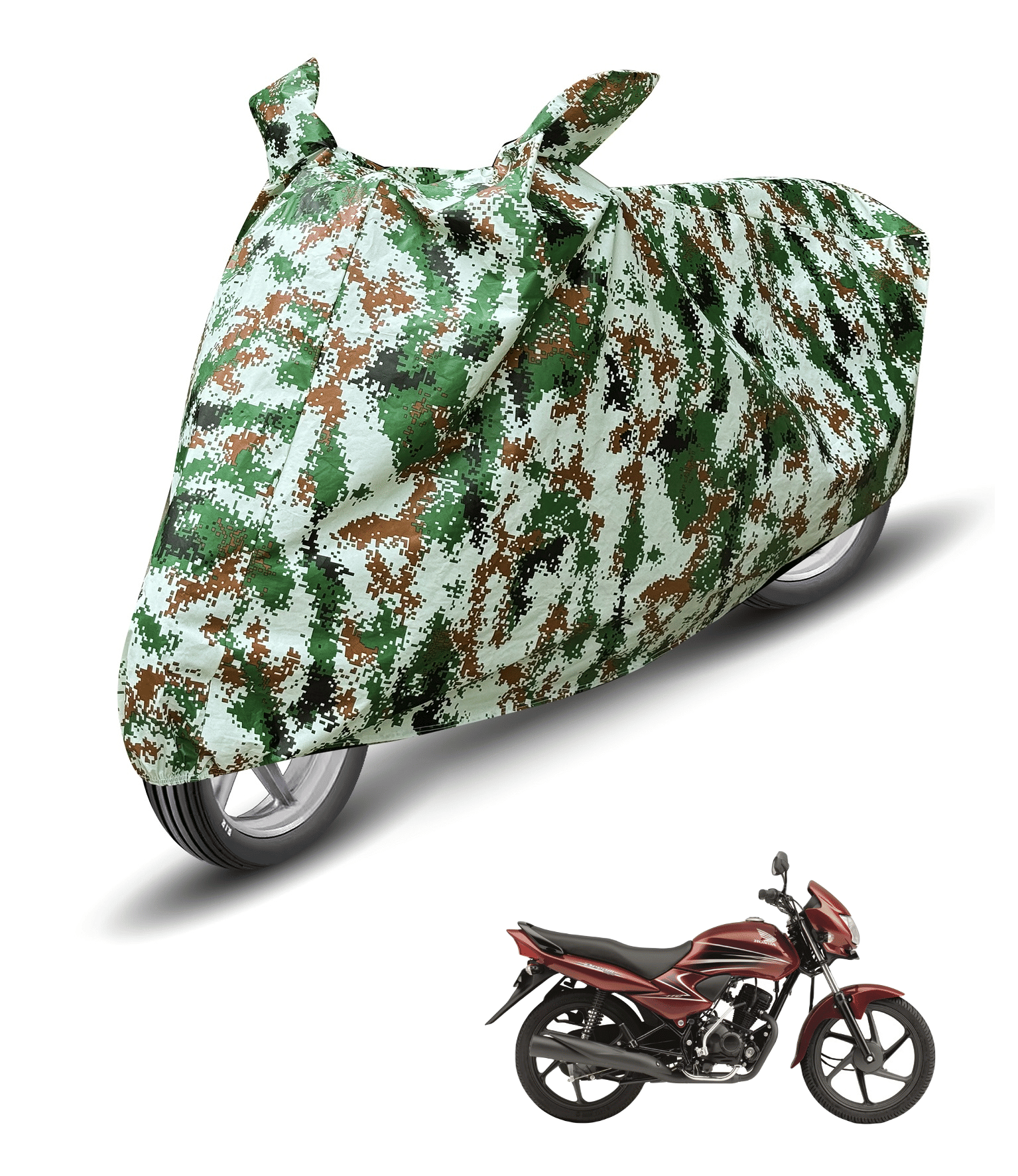 Auto Hub Bike Body Cover for Honda Dream Yuga ( Pack of 1 ) , Olive Auto Hub Bike Body Cover for Honda Dream Yuga ( Pack of 1 ) , Olive
