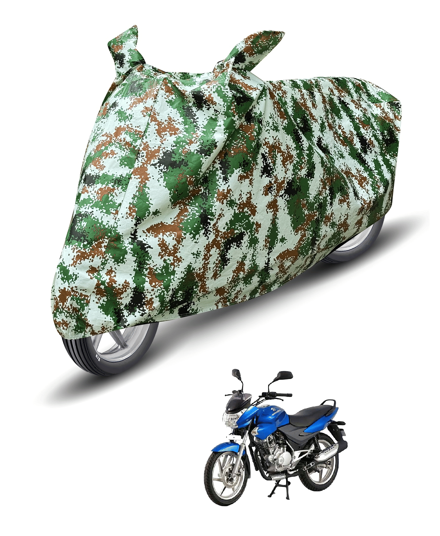     			Auto Hub Bike Body Cover for Bajaj Discover 150 ( Pack of 1 ) , Olive