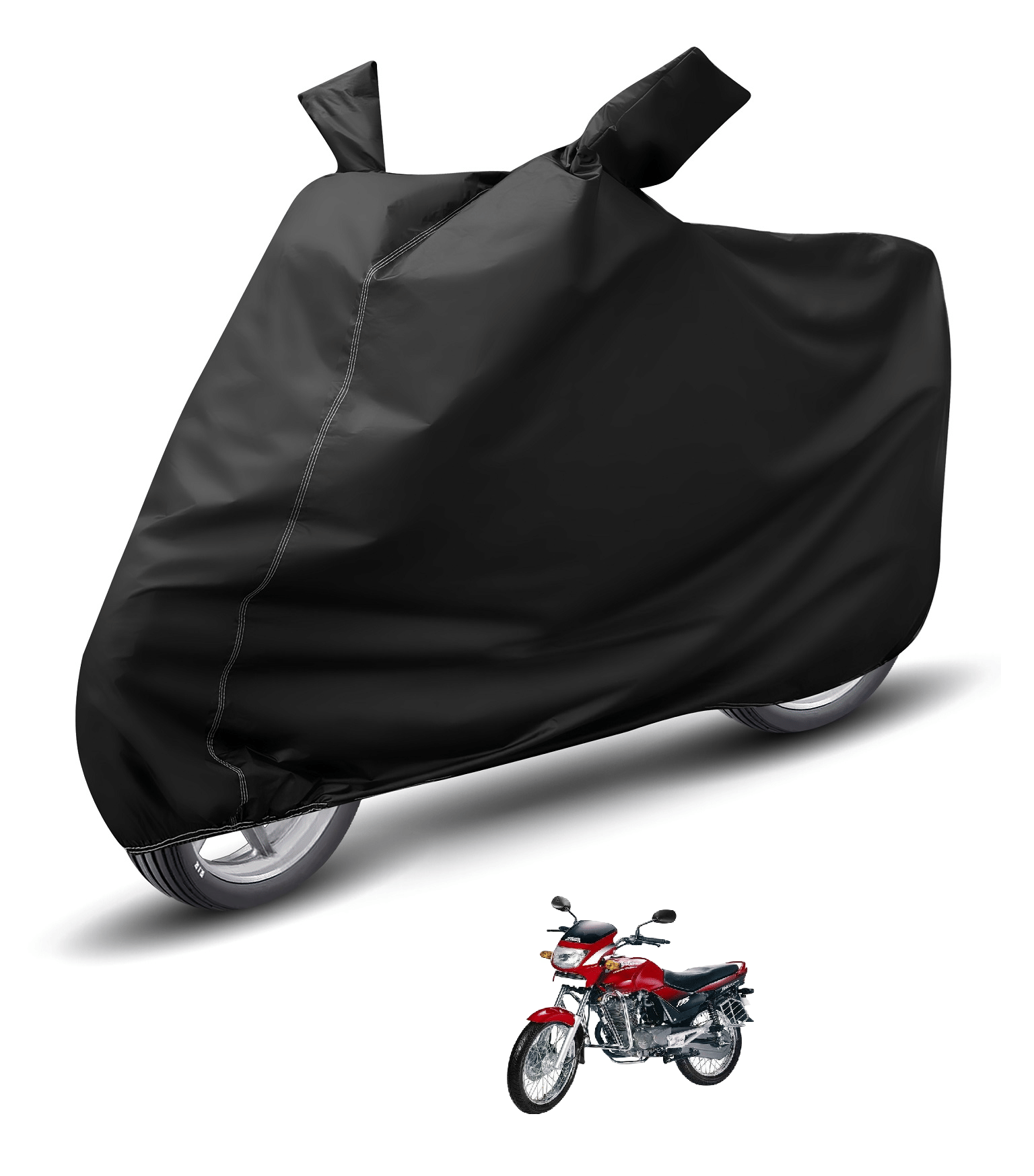     			Auto Hub Bike Body Cover for Hero Ambition ( Pack of 1 ) , Black