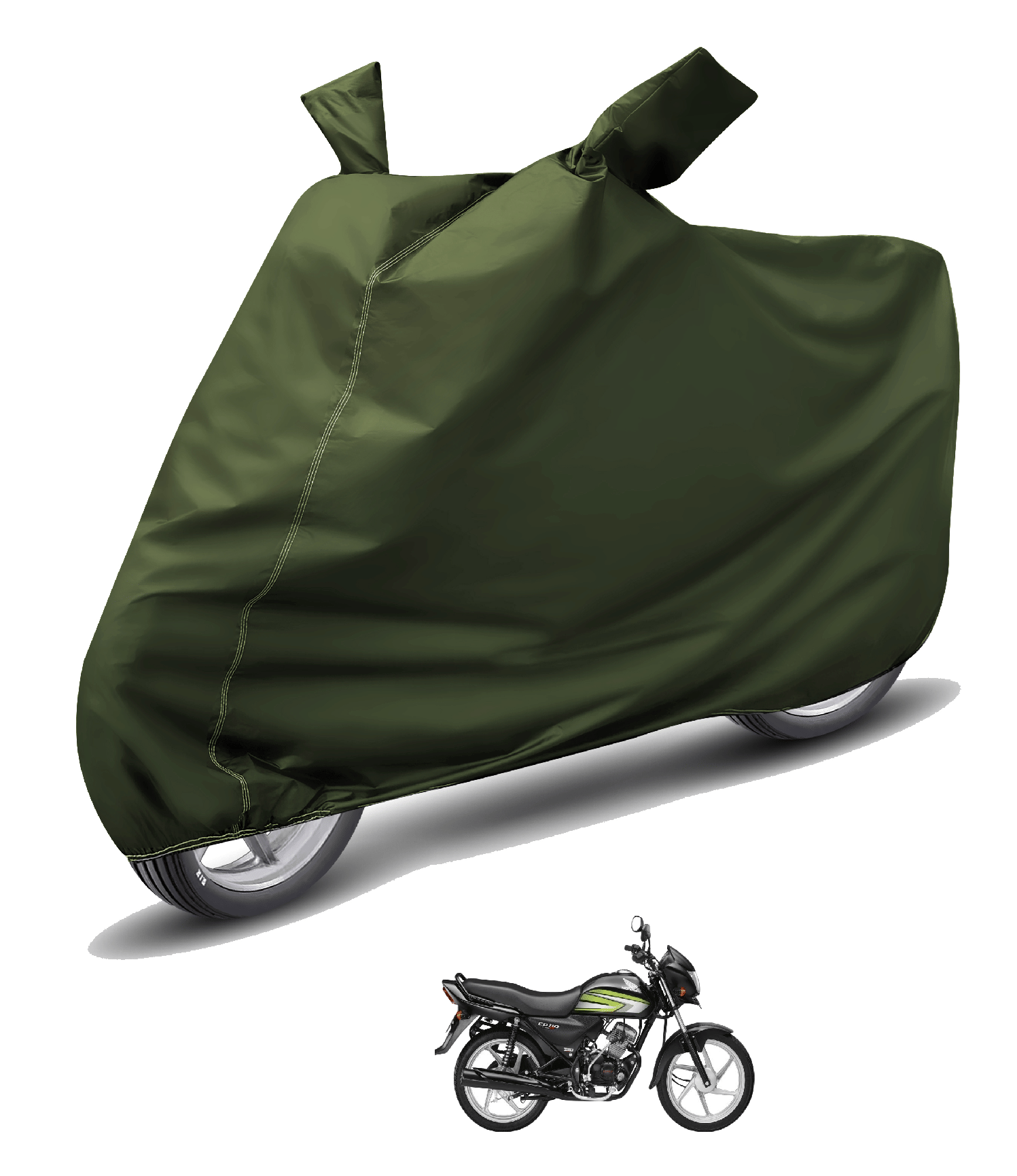 Auto Hub Bike Body Cover for Honda Cd 110 Dream ( Pack of 1 ) , Green Auto Hub Bike Body Cover for Honda Cd 110 Dream ( Pack of 1 ) , Green
