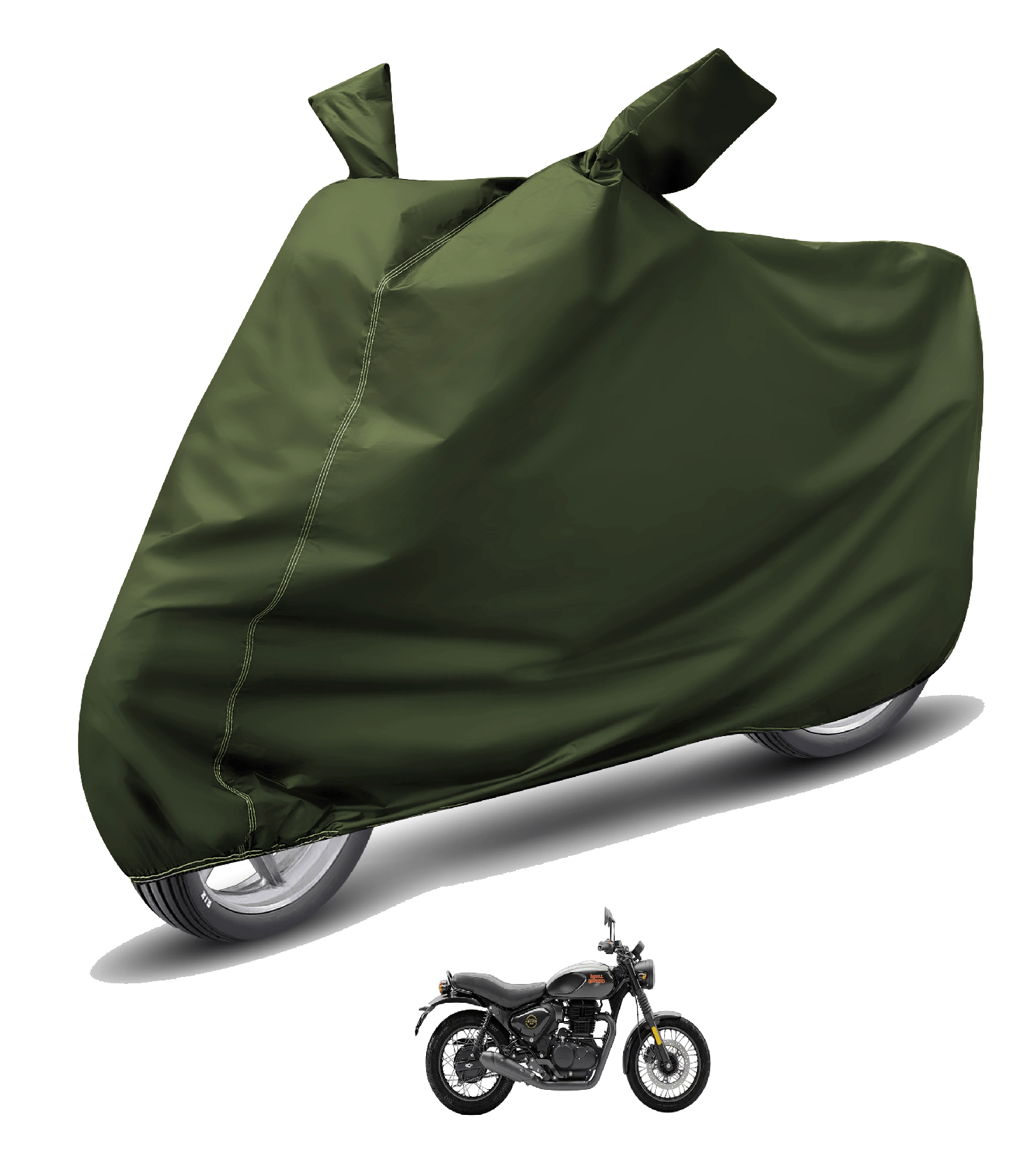 Auto Hub Bike Body Cover for Royal Enfield Hunter 350 ( Pack of 1 ) , Green Auto Hub Bike Body Cover for Royal Enfield Hunter 350 ( Pack of 1 ) , Green