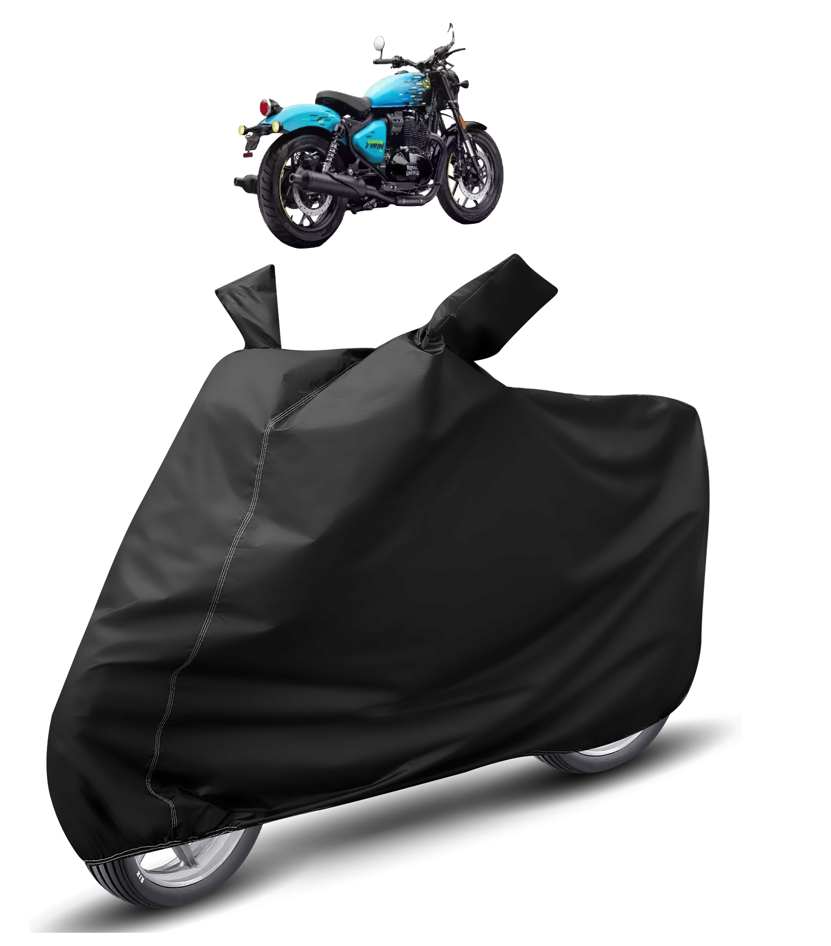 Auto Hub Bike Body Cover for Royal Enfield All Bike Models ( Pack of 1 ) , Black Auto Hub Bike Body Cover for Royal Enfield All Bike Models ( Pack of 1 ) , Black