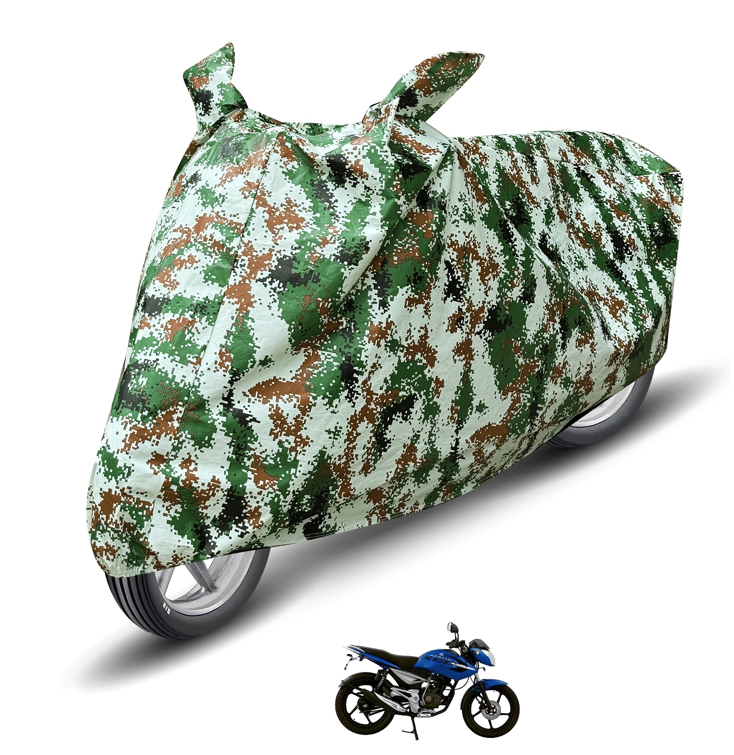 Auto Hub Bike Body Cover for Bajaj Xcd 135 ( Pack of 1 ) , Olive Auto Hub Bike Body Cover for Bajaj Xcd 135 ( Pack of 1 ) , Olive