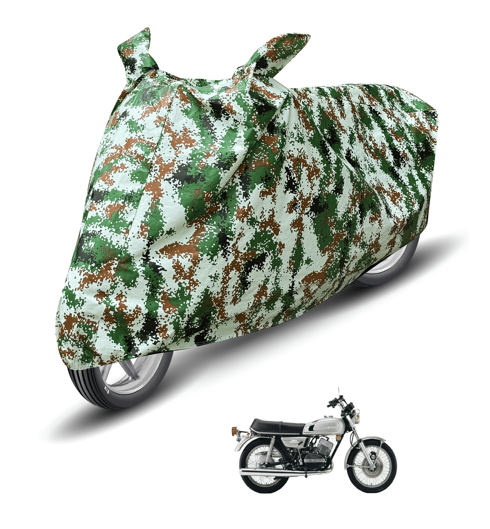 Auto Hub Bike Body Cover for Yamaha Rd 350 ( Pack of 1 ) , Olive Auto Hub Bike Body Cover for Yamaha Rd 350 ( Pack of 1 ) , Olive