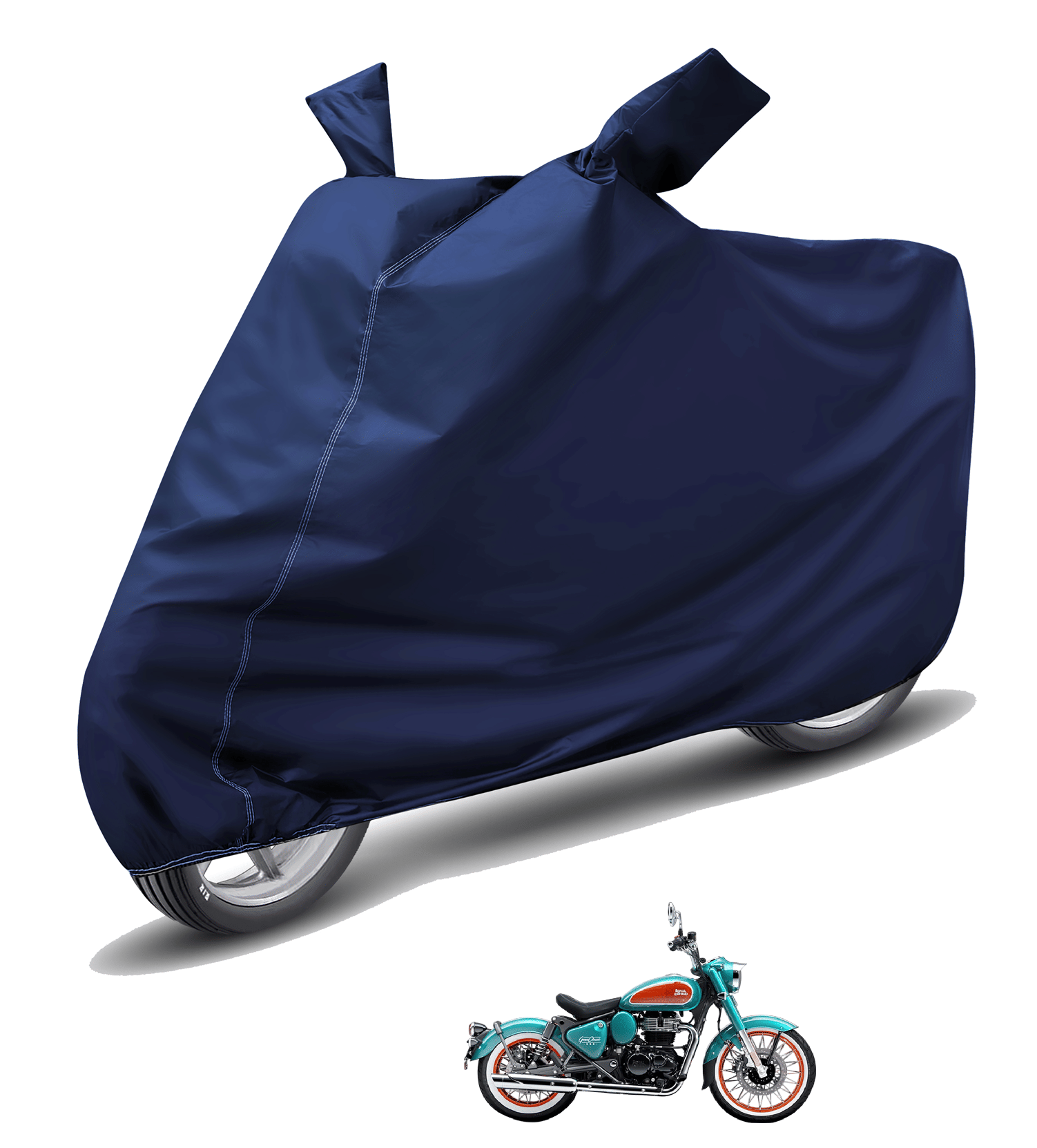Auto Hub Bike Body Cover for Royal Enfield All Bike Models ( Pack of 1 ) , Blue Auto Hub Bike Body Cover for Royal Enfield All Bike Models ( Pack of 1 ) , Blue