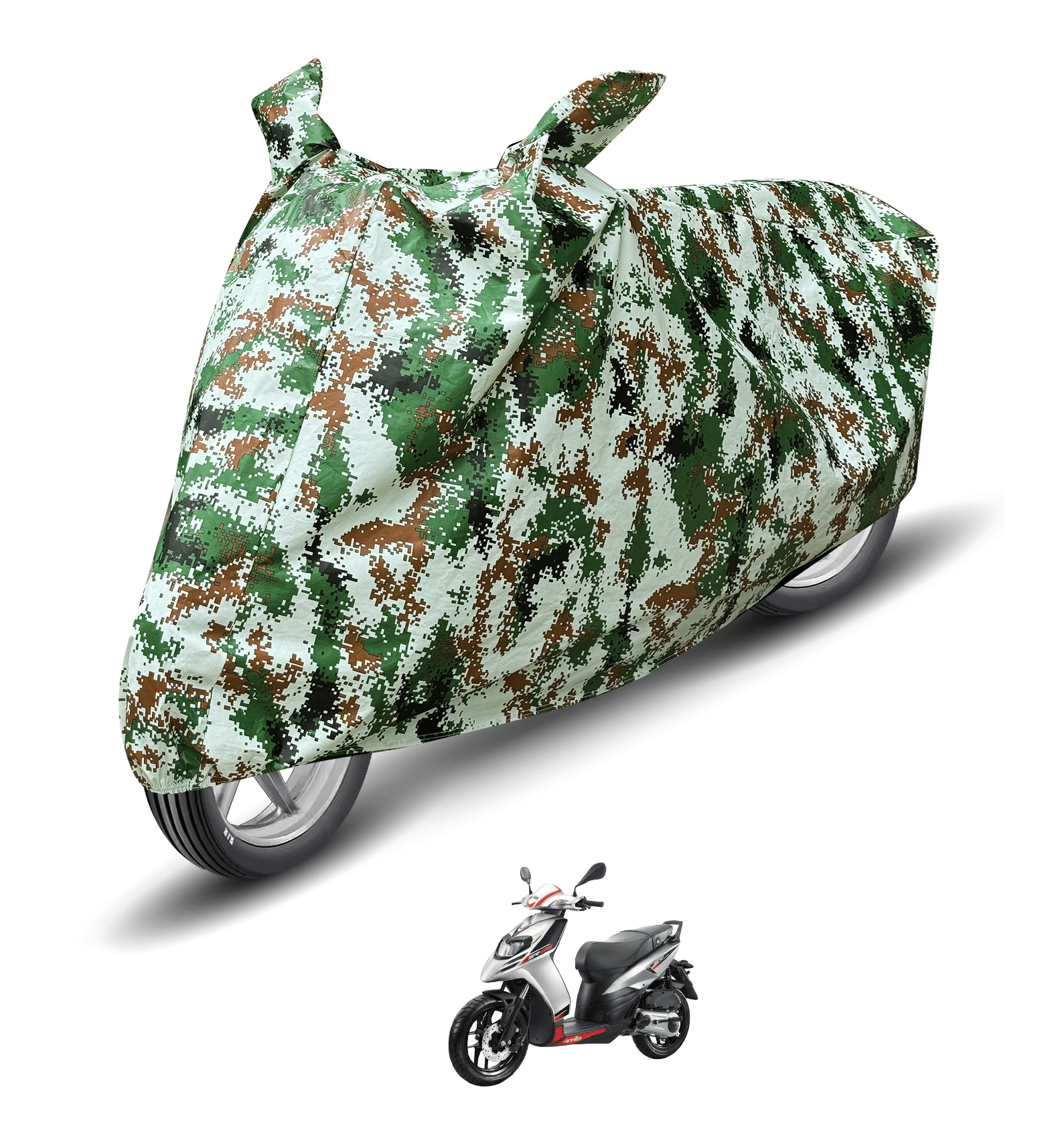 Auto Hub Bike Body Cover for Aprilia Aprilia Sr 125 ( Pack of 1 ) , Olive Auto Hub Bike Body Cover for Aprilia Aprilia Sr 125 ( Pack of 1 ) , Olive