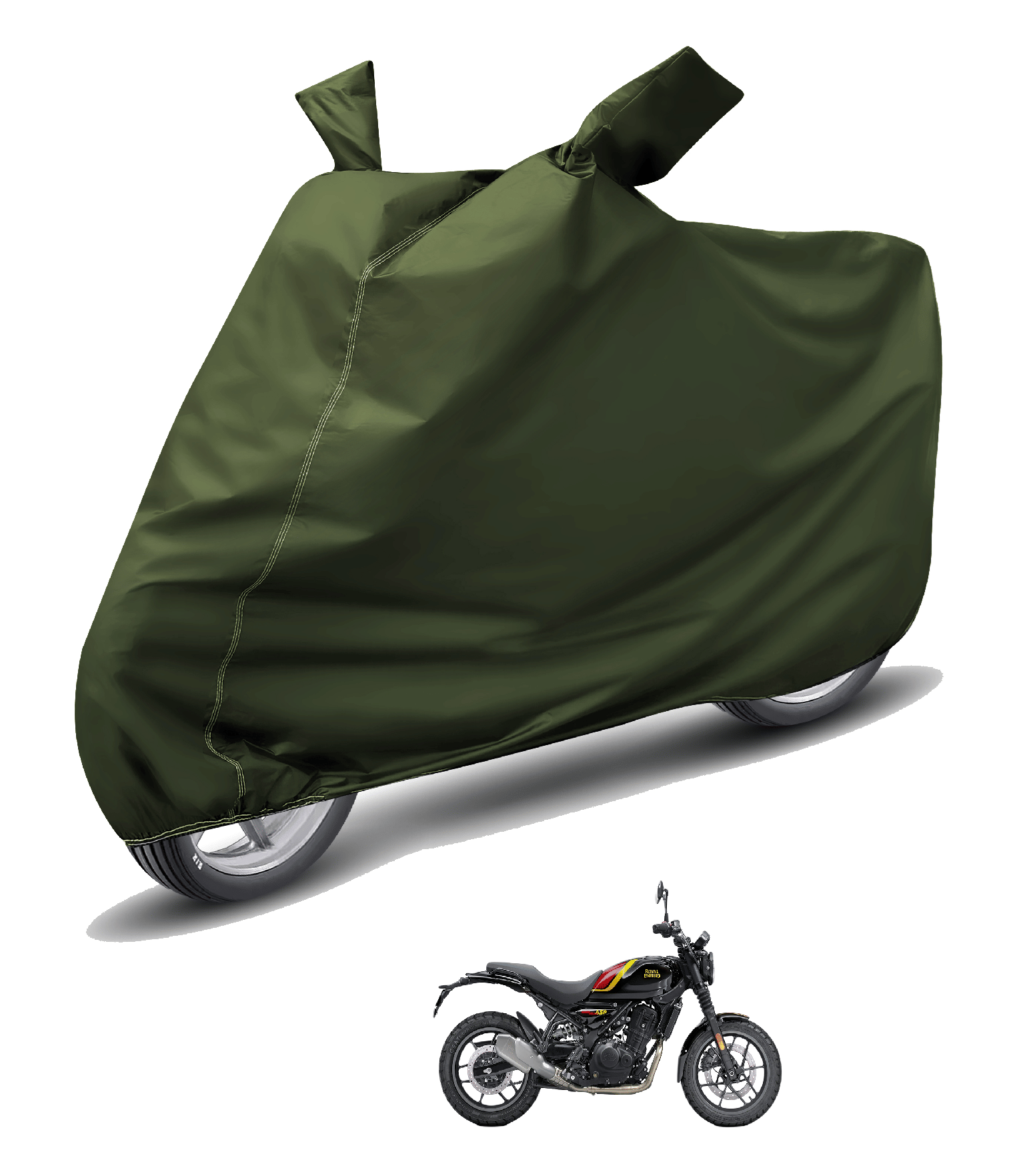 Auto Hub Bike Body Cover for Royal Enfield All Bike Models ( Pack of 1 ) , Green     			Auto Hub Bike Body Cover for Royal Enfield All Bike Models ( Pack of 1 ) , Green