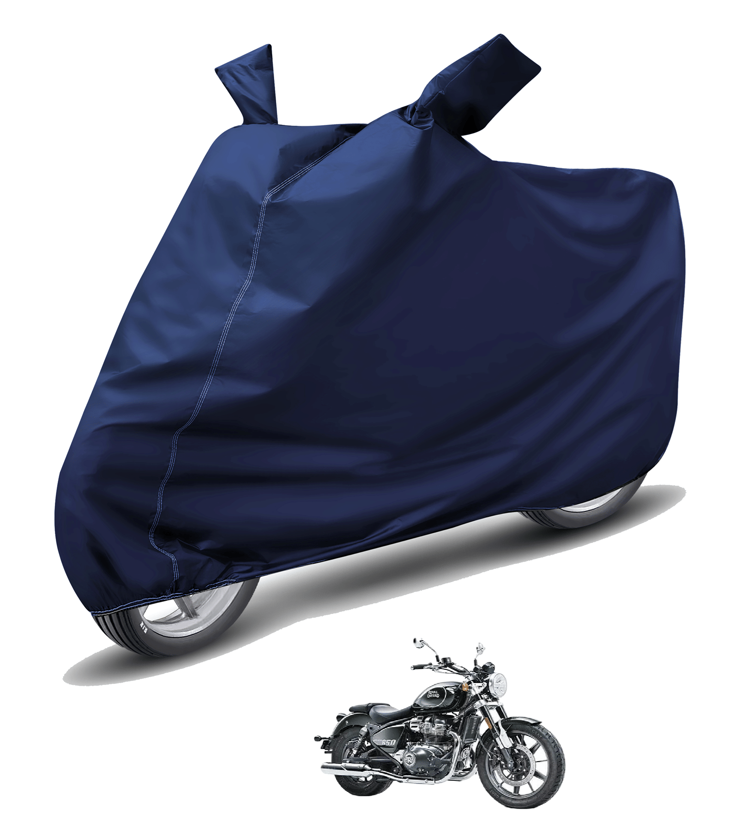Auto Hub Bike Body Cover for Royal Enfield All Bike Models ( Pack of 1 ) , Blue Auto Hub Bike Body Cover for Royal Enfield All Bike Models ( Pack of 1 ) , Blue