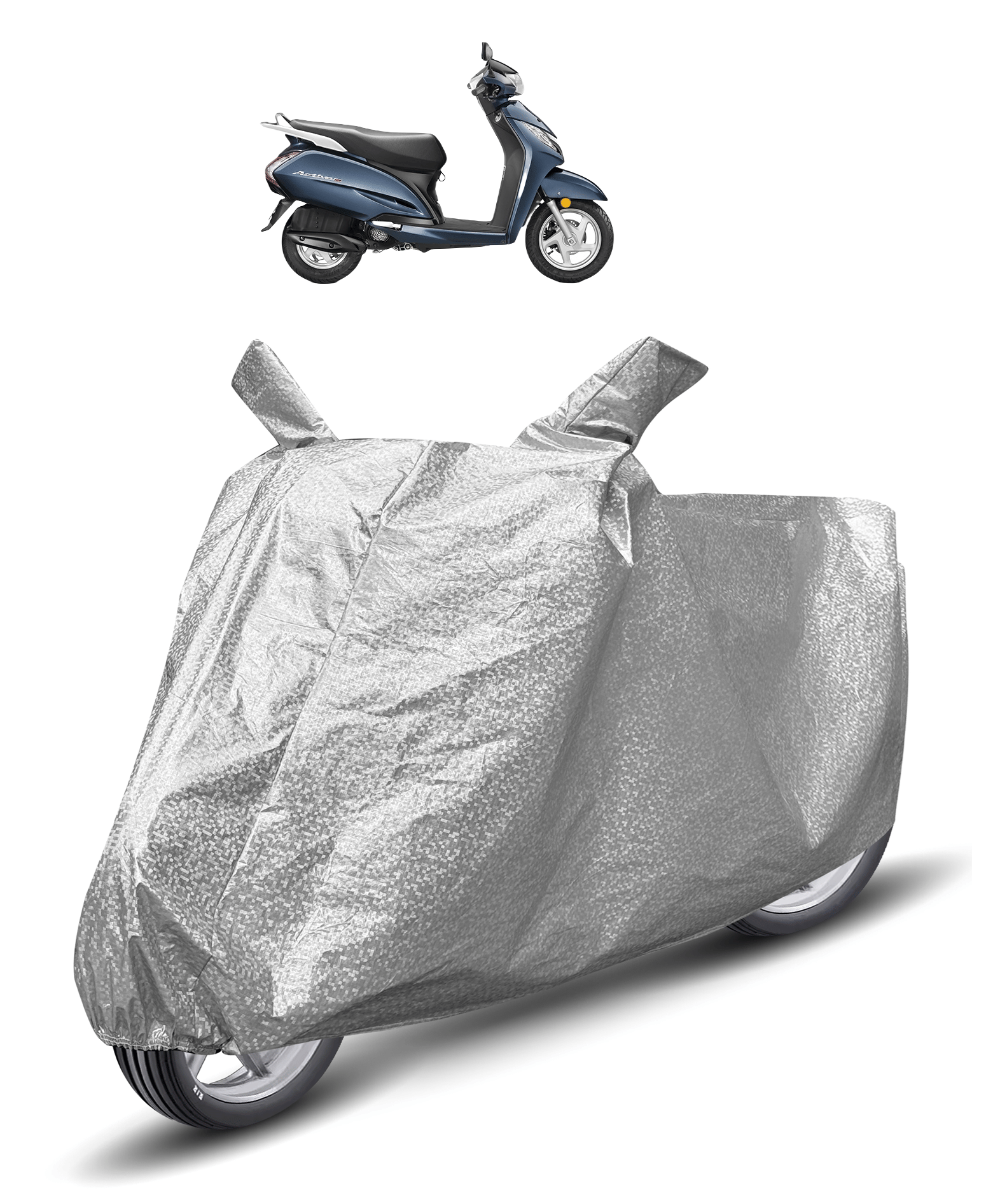     			Auto Hub Bike Body Cover for Honda Activa 3G ( Pack of 1 ) , Silver