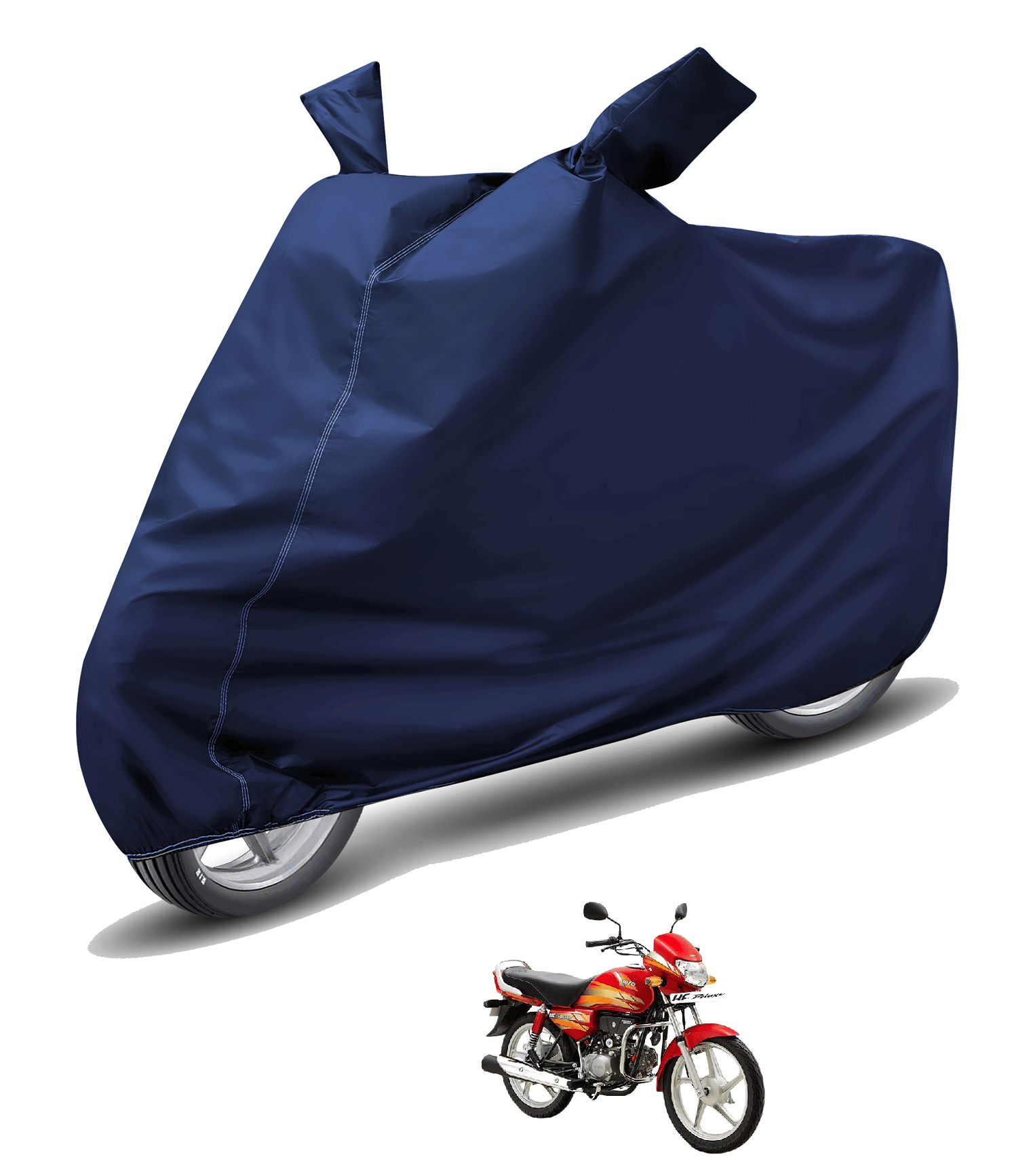 Auto Hub Bike Body Cover for Hero Hf Deluxe ( Pack of 1 ) , Blue Auto Hub Bike Body Cover for Hero Hf Deluxe ( Pack of 1 ) , Blue