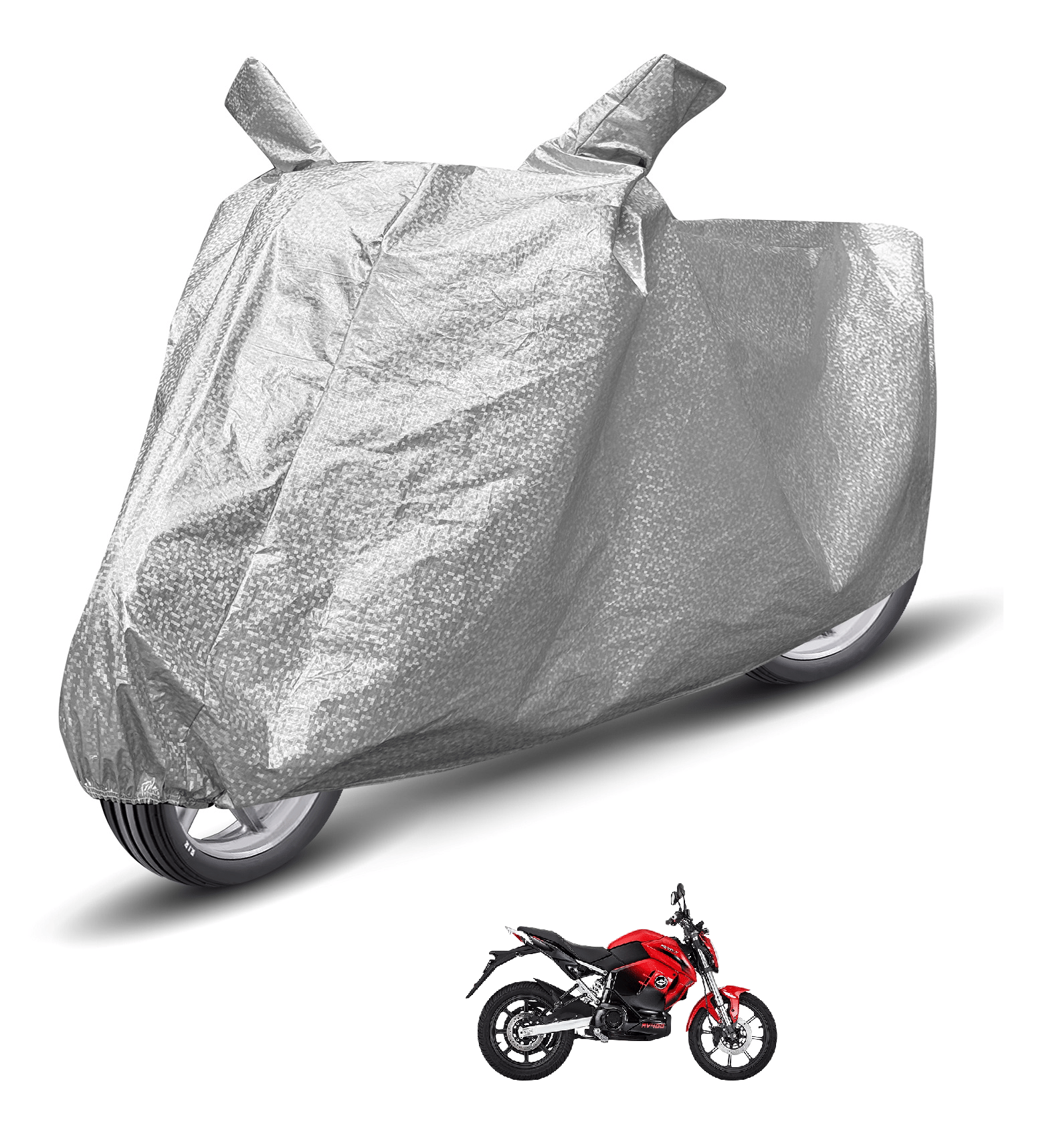Auto Hub Bike Body Cover for Revolt All Bike Models ( Pack of 1 ) , Silver Auto Hub Bike Body Cover for Revolt All Bike Models ( Pack of 1 ) , Silver