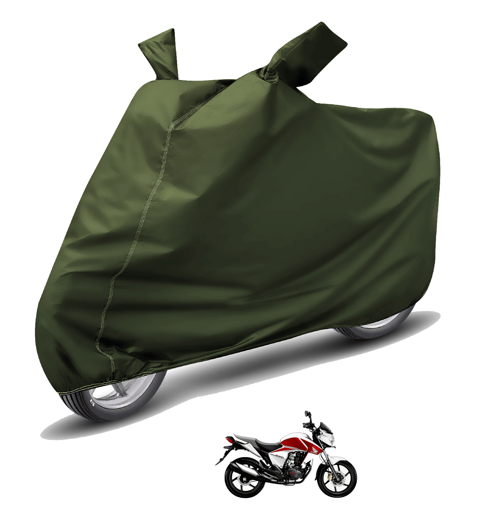 Auto Hub Bike Body Cover for Honda All Bike Models ( Pack of 1 ) , Green Auto Hub Bike Body Cover for Honda All Bike Models ( Pack of 1 ) , Green