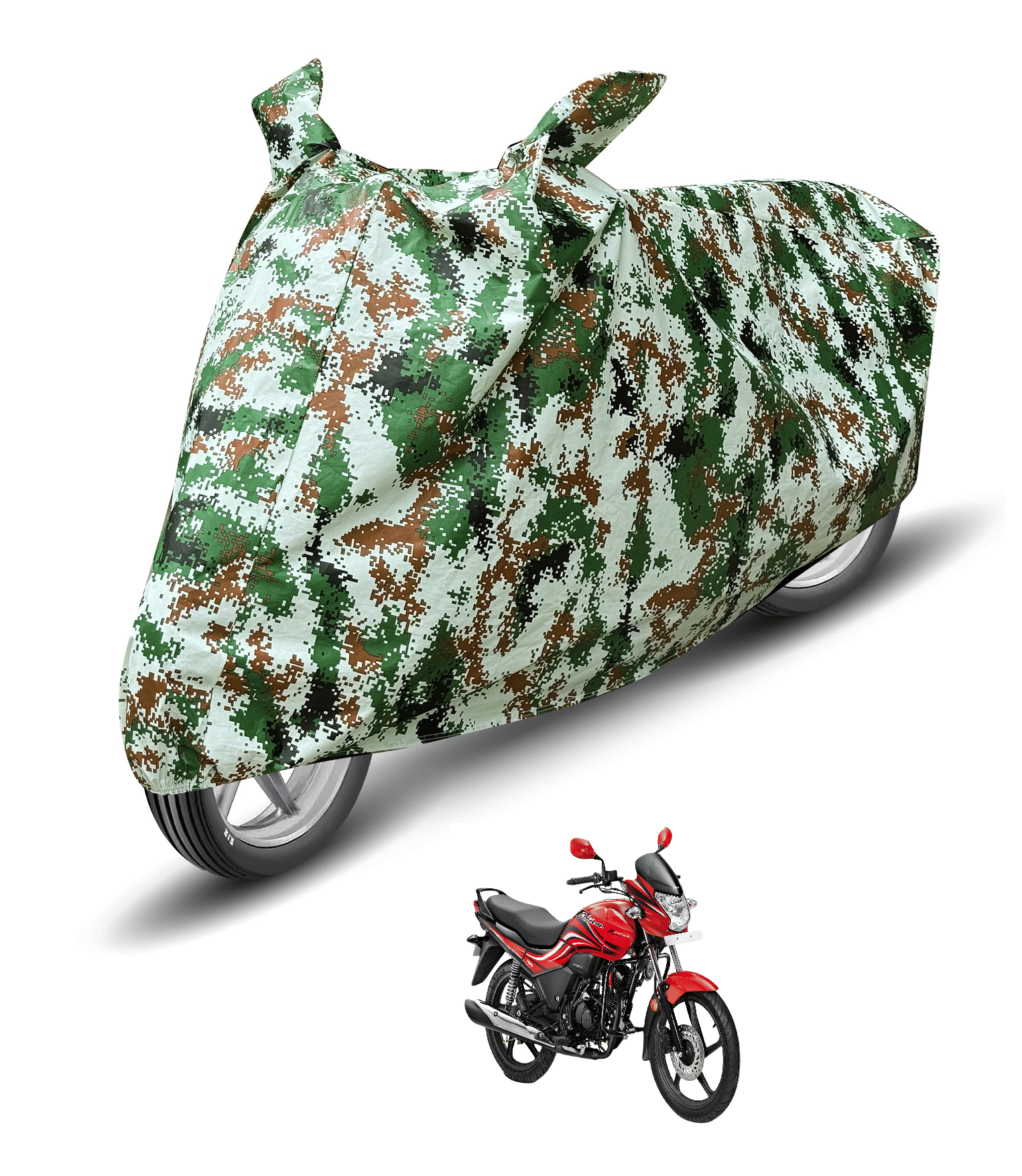 Auto Hub Bike Body Cover for Hero Passion X Pro ( Pack of 1 ) , Olive Auto Hub Bike Body Cover for Hero Passion X Pro ( Pack of 1 ) , Olive