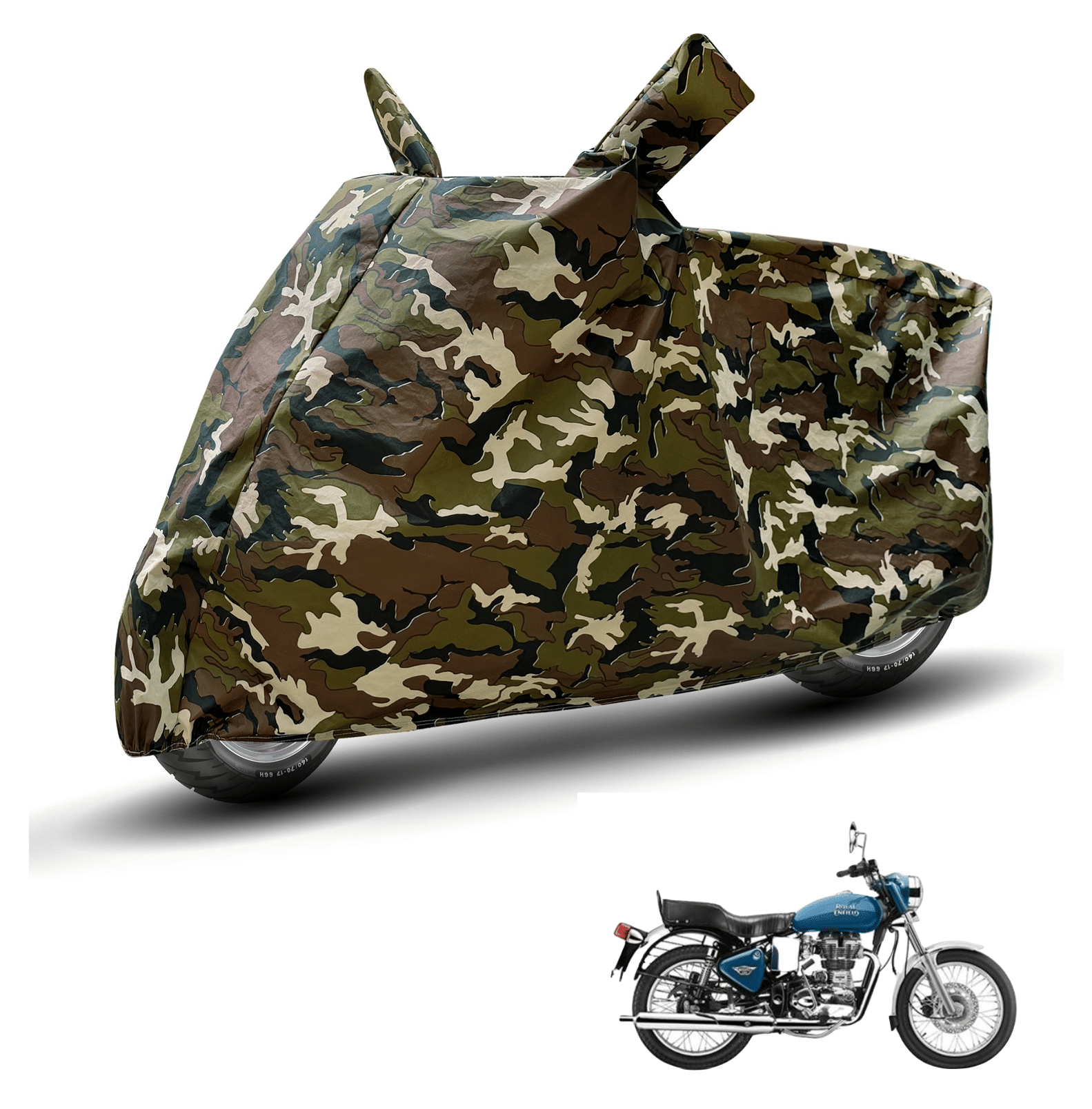 Auto Hub Bike Body Cover for Royal Enfield Electra ( Pack of 1 ) , Camouflage     			Auto Hub Bike Body Cover for Royal Enfield Electra ( Pack of 1 ) , Camouflage