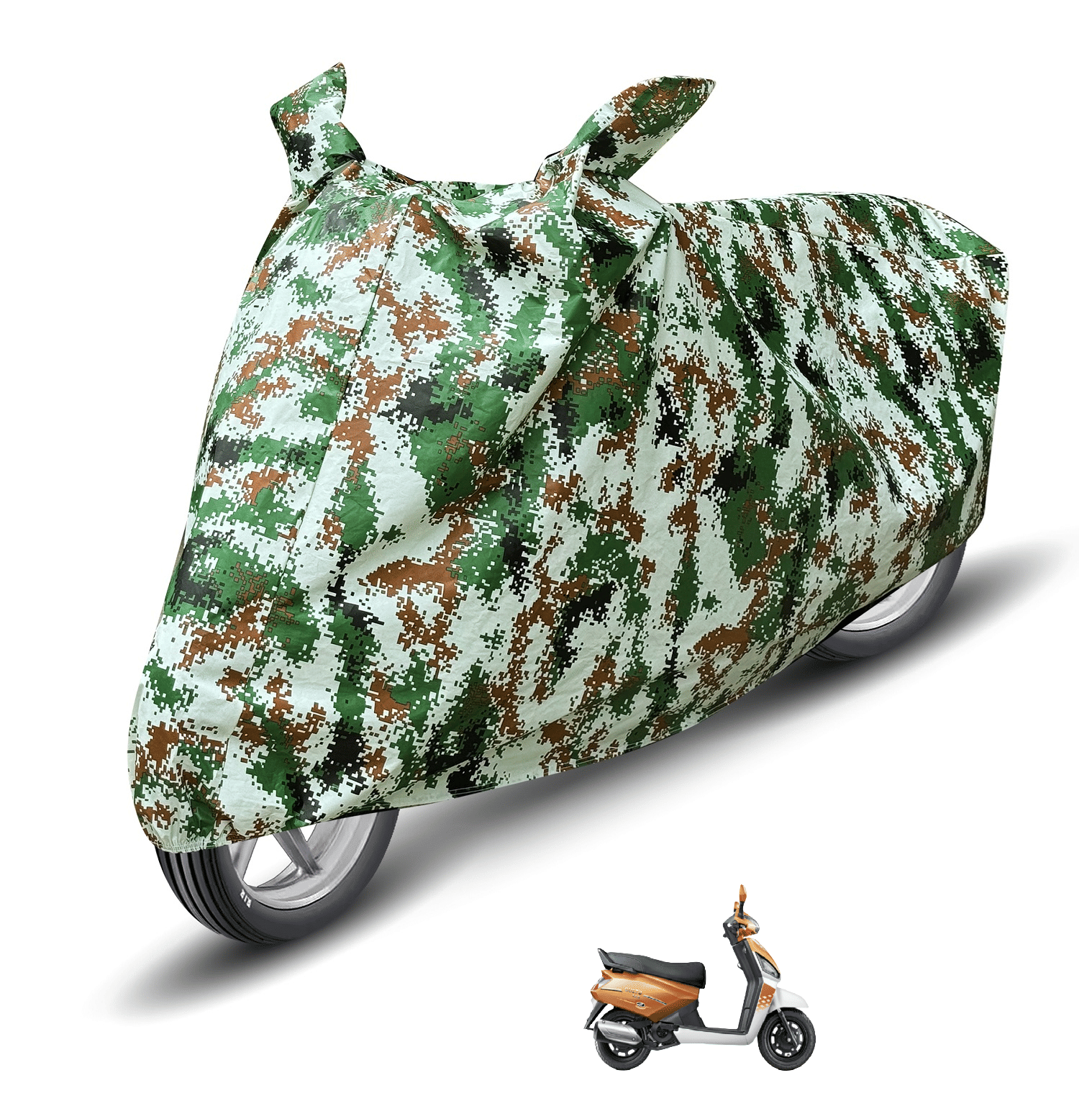     			Auto Hub Bike Body Cover for Mahindra Gusto ( Pack of 1 ) , Olive