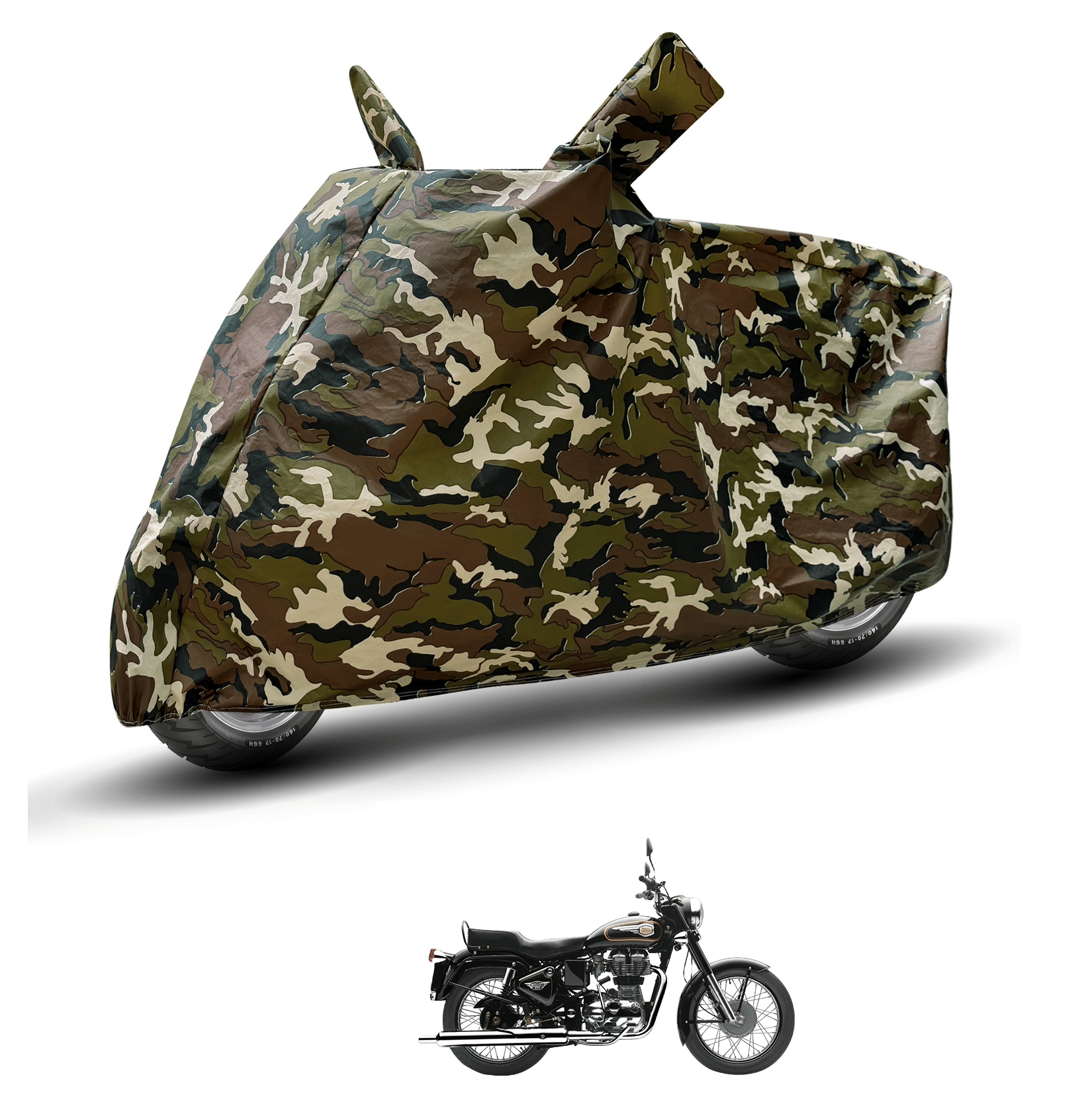 Auto Hub Bike Body Cover for Royal Enfield All Bike Models ( Pack of 1 ) , Camouflage     			Auto Hub Bike Body Cover for Royal Enfield All Bike Models ( Pack of 1 ) , Camouflage
