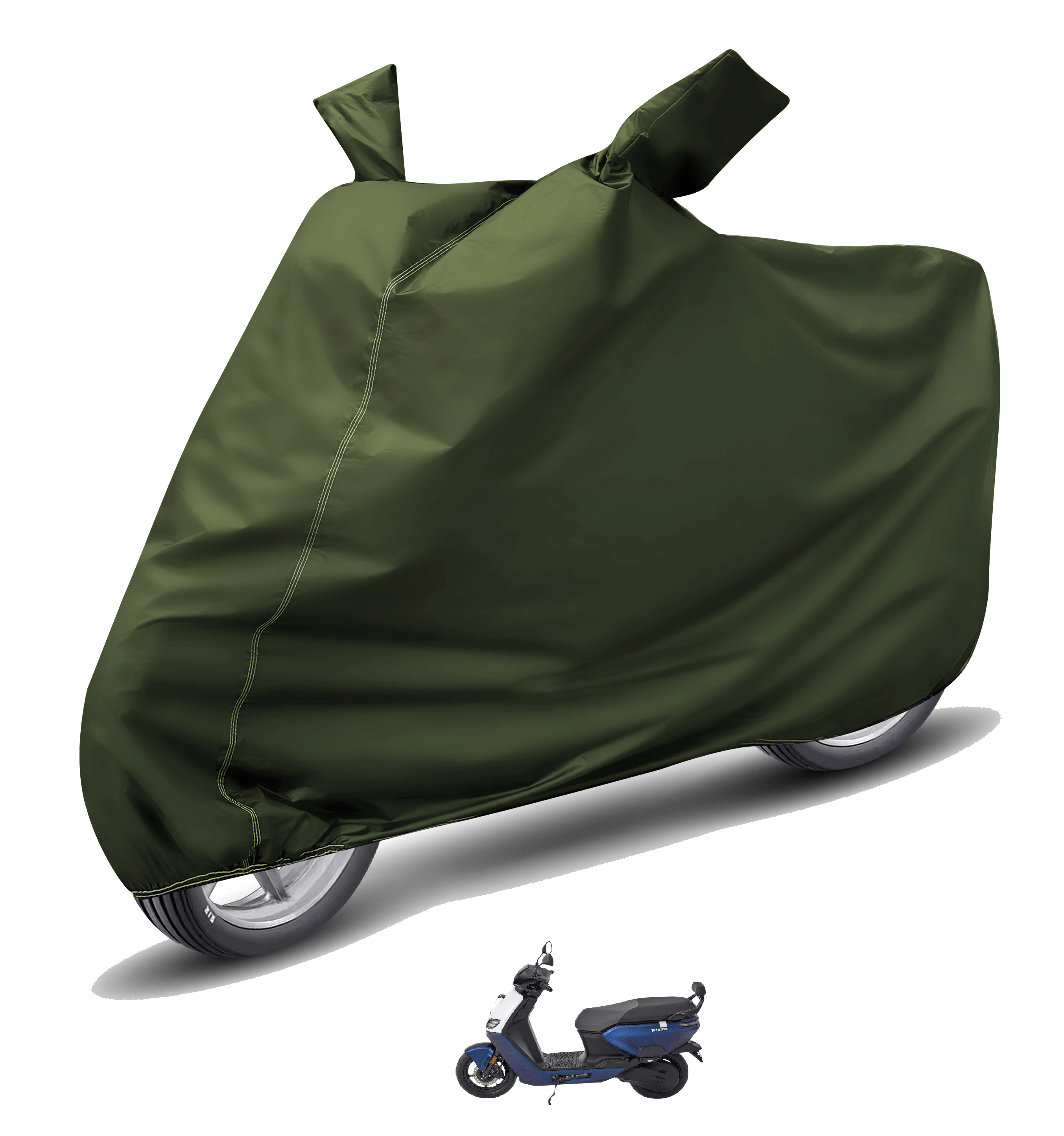    			Auto Hub Bike Body Cover for Aprilia All Bike Models ( Pack of 1 ) , Green