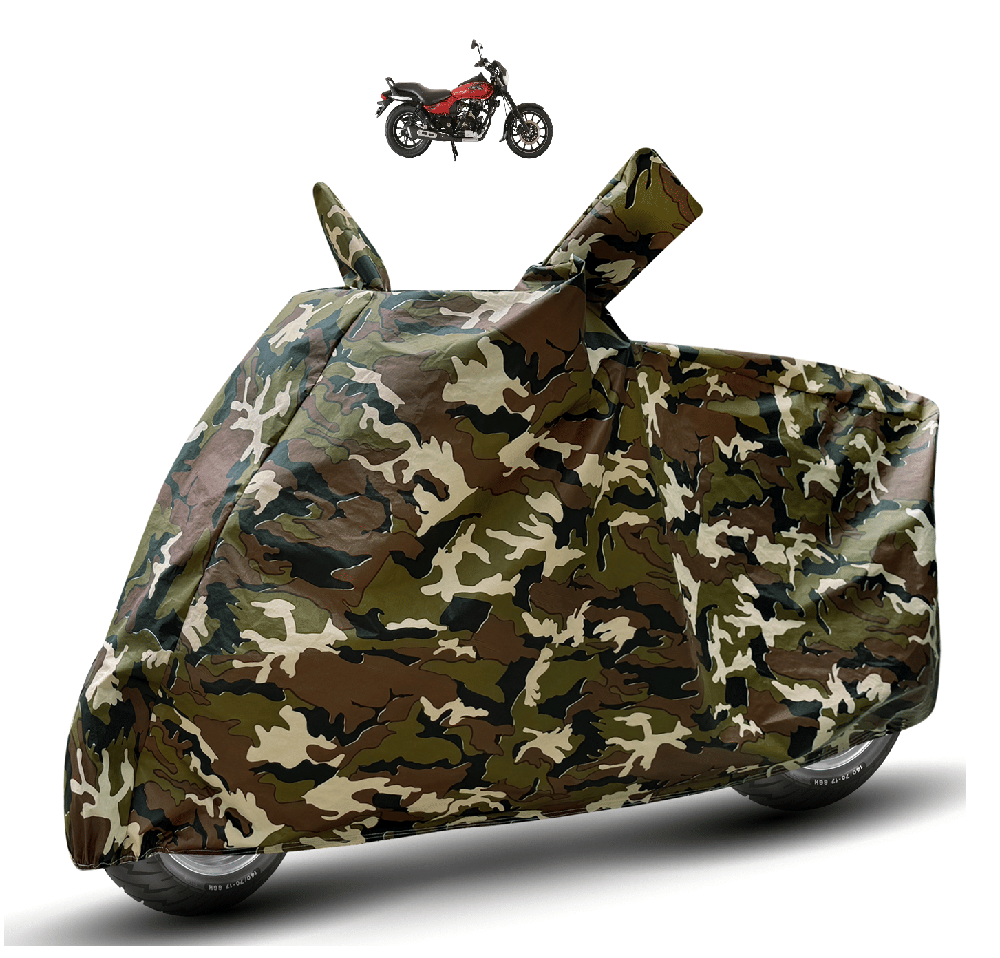     			Auto Hub Bike Body Cover for Bajaj Avenger 180 Street ( Pack of 1 ) , Camouflage