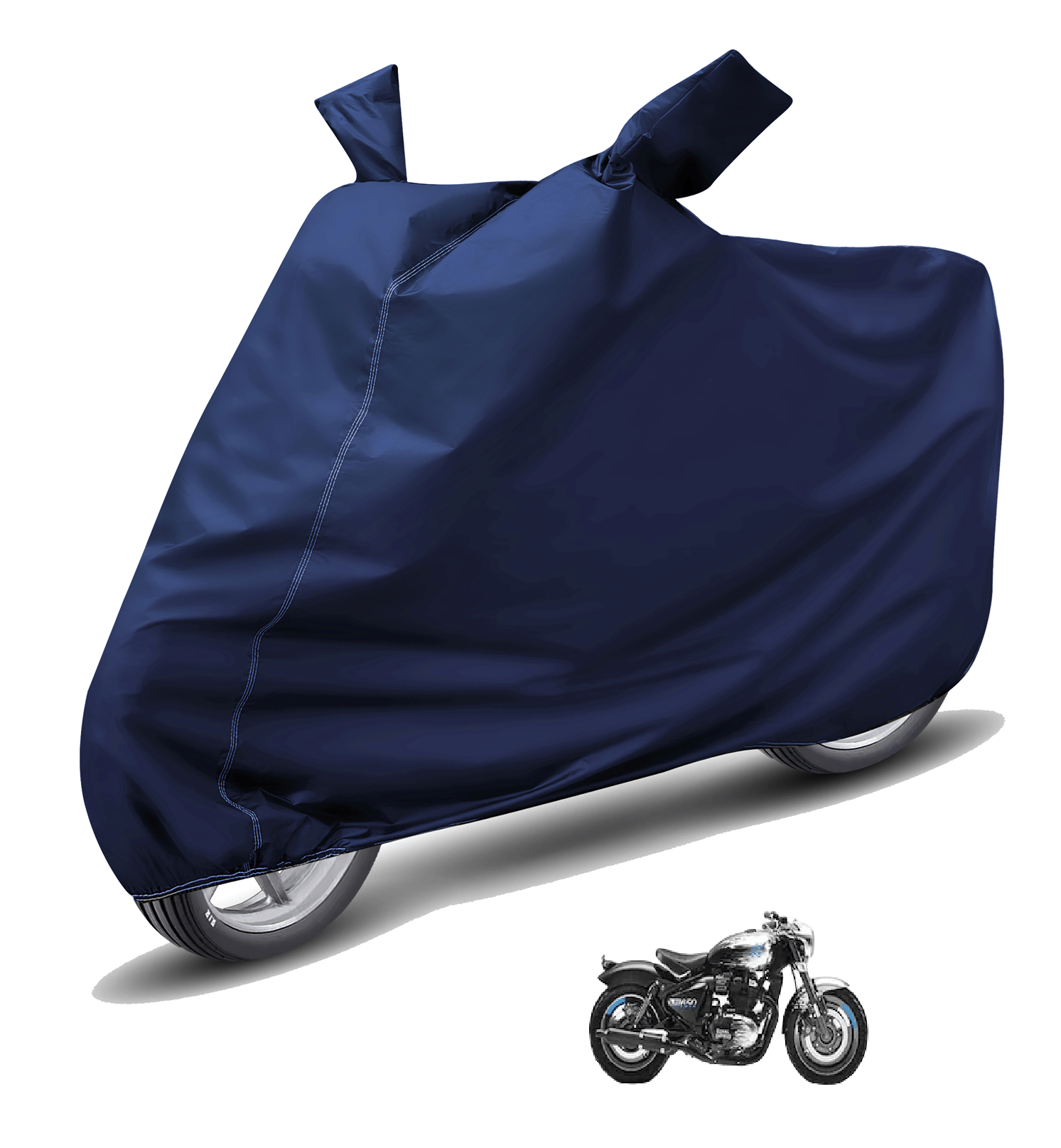 Auto Hub Bike Body Cover for Royal Enfield All Bike Models ( Pack of 1 ) , Blue Auto Hub Bike Body Cover for Royal Enfield All Bike Models ( Pack of 1 ) , Blue