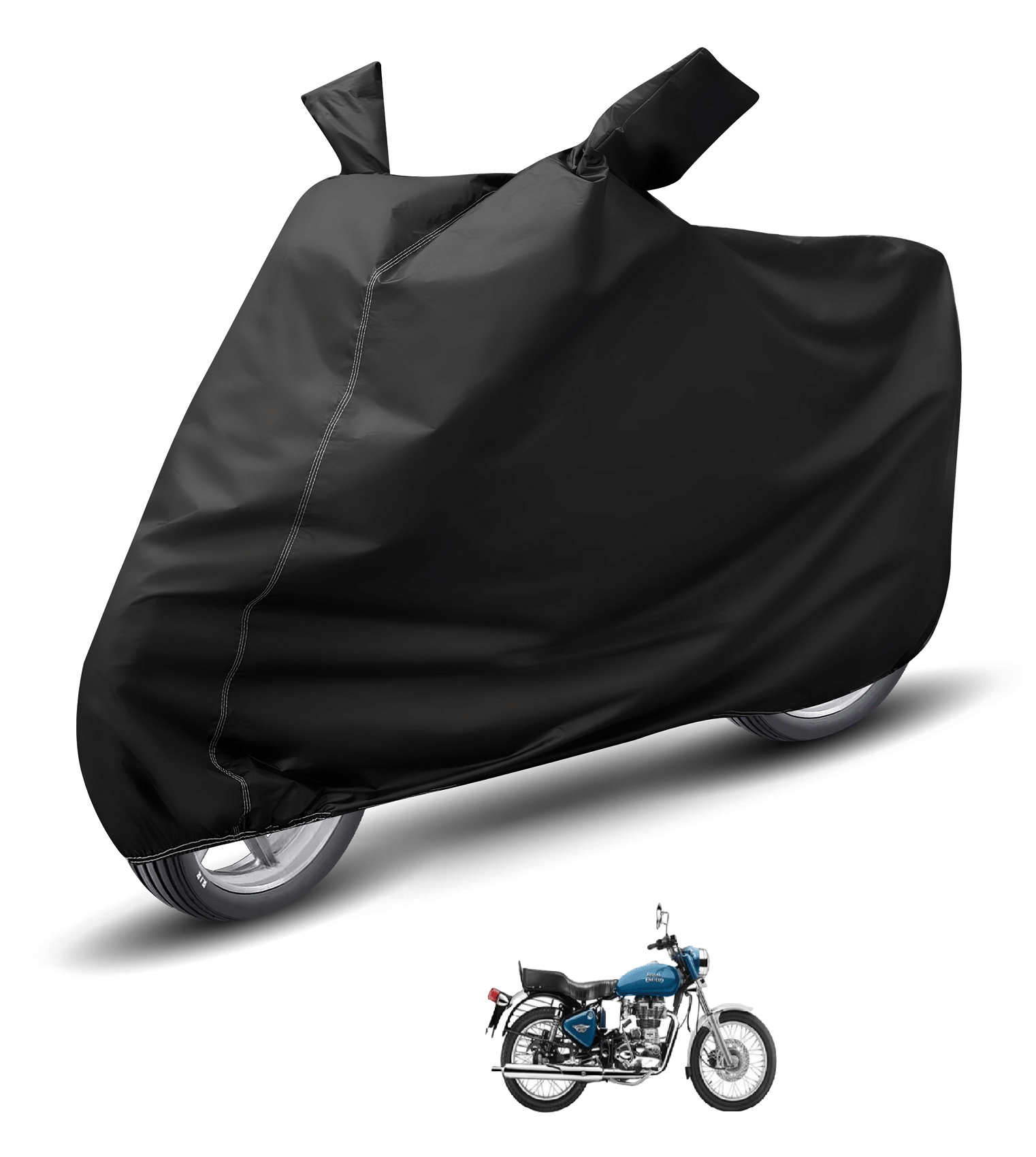     			Auto Hub Bike Body Cover for Royal Enfield Electra ( Pack of 1 ) , Black
