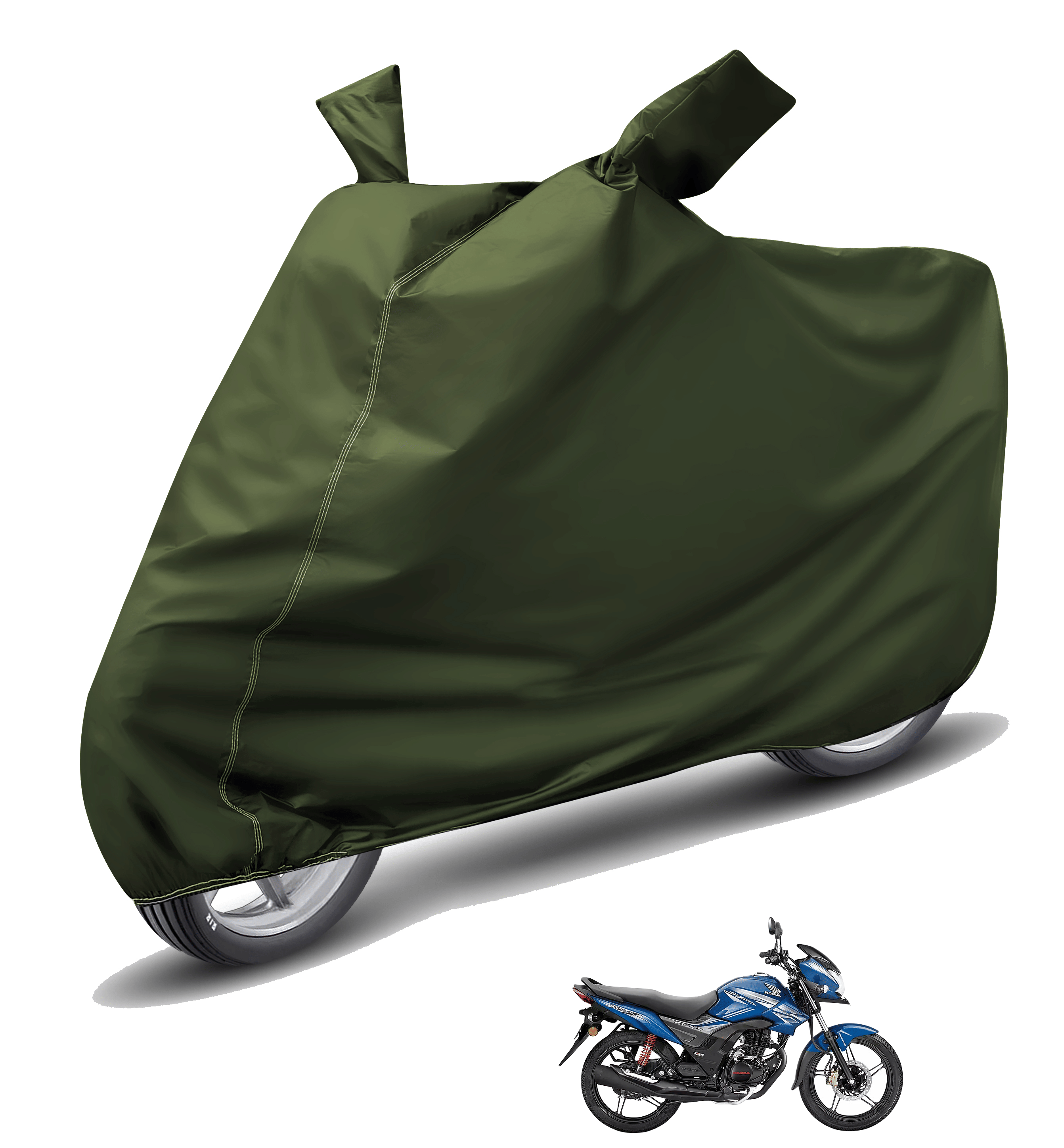 Auto Hub Bike Body Cover for Honda Cb Shine Sp ( Pack of 1 ) , Green Auto Hub Bike Body Cover for Honda Cb Shine Sp ( Pack of 1 ) , Green