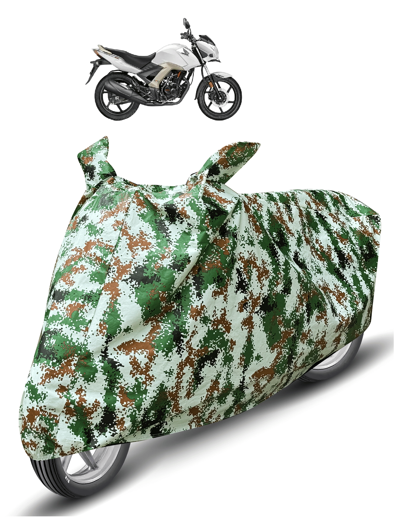 Auto Hub Bike Body Cover for Honda CB Unicorn ( Pack of 1 ) , Olive Auto Hub Bike Body Cover for Honda CB Unicorn ( Pack of 1 ) , Olive