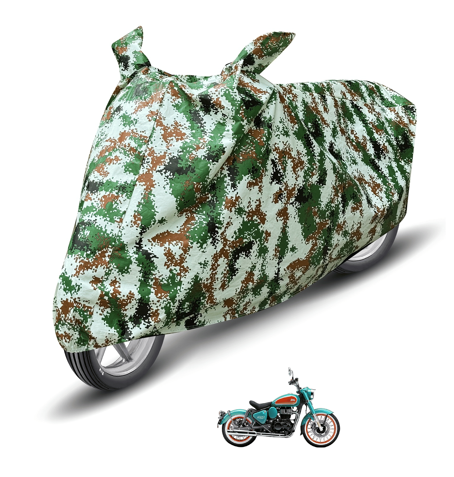 Auto Hub Bike Body Cover for Royal Enfield All Bike Models ( Pack of 1 ) , Olive     			Auto Hub Bike Body Cover for Royal Enfield All Bike Models ( Pack of 1 ) , Olive