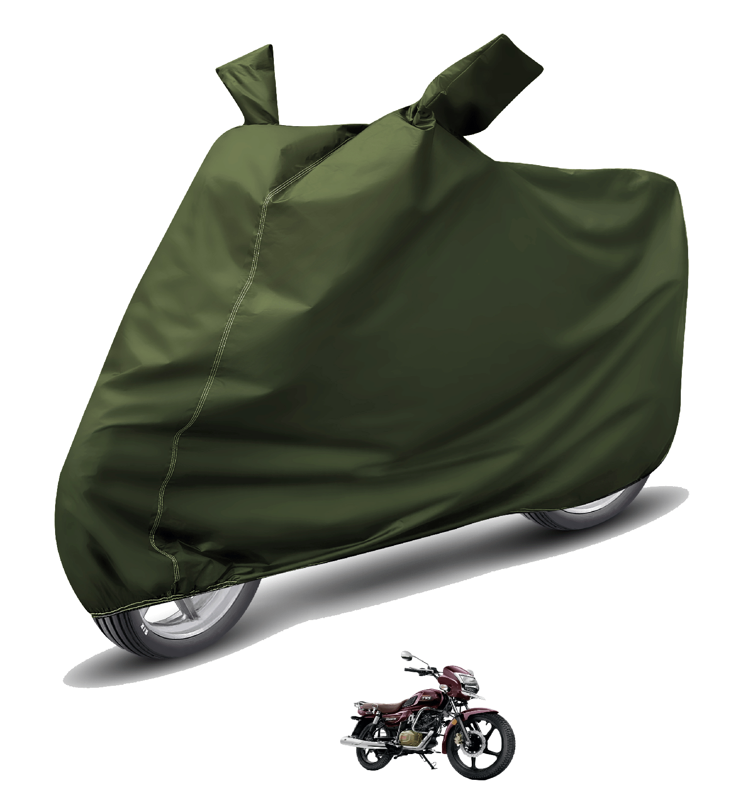 Auto Hub Bike Body Cover for TVS Radeon ( Pack of 1 ) , Green Auto Hub Bike Body Cover for TVS Radeon ( Pack of 1 ) , Green