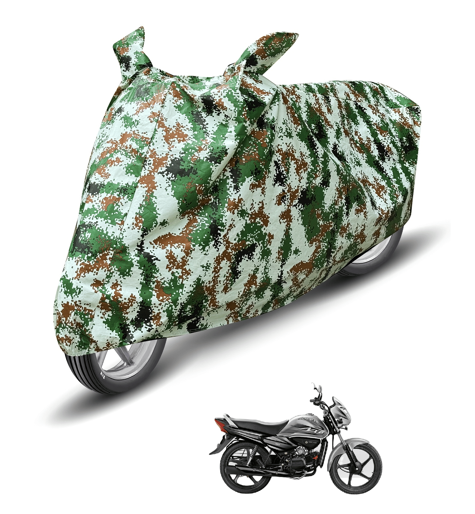 Auto Hub Bike Body Cover for Hero Splendor Nxg ( Pack of 1 ) , Olive Auto Hub Bike Body Cover for Hero Splendor Nxg ( Pack of 1 ) , Olive