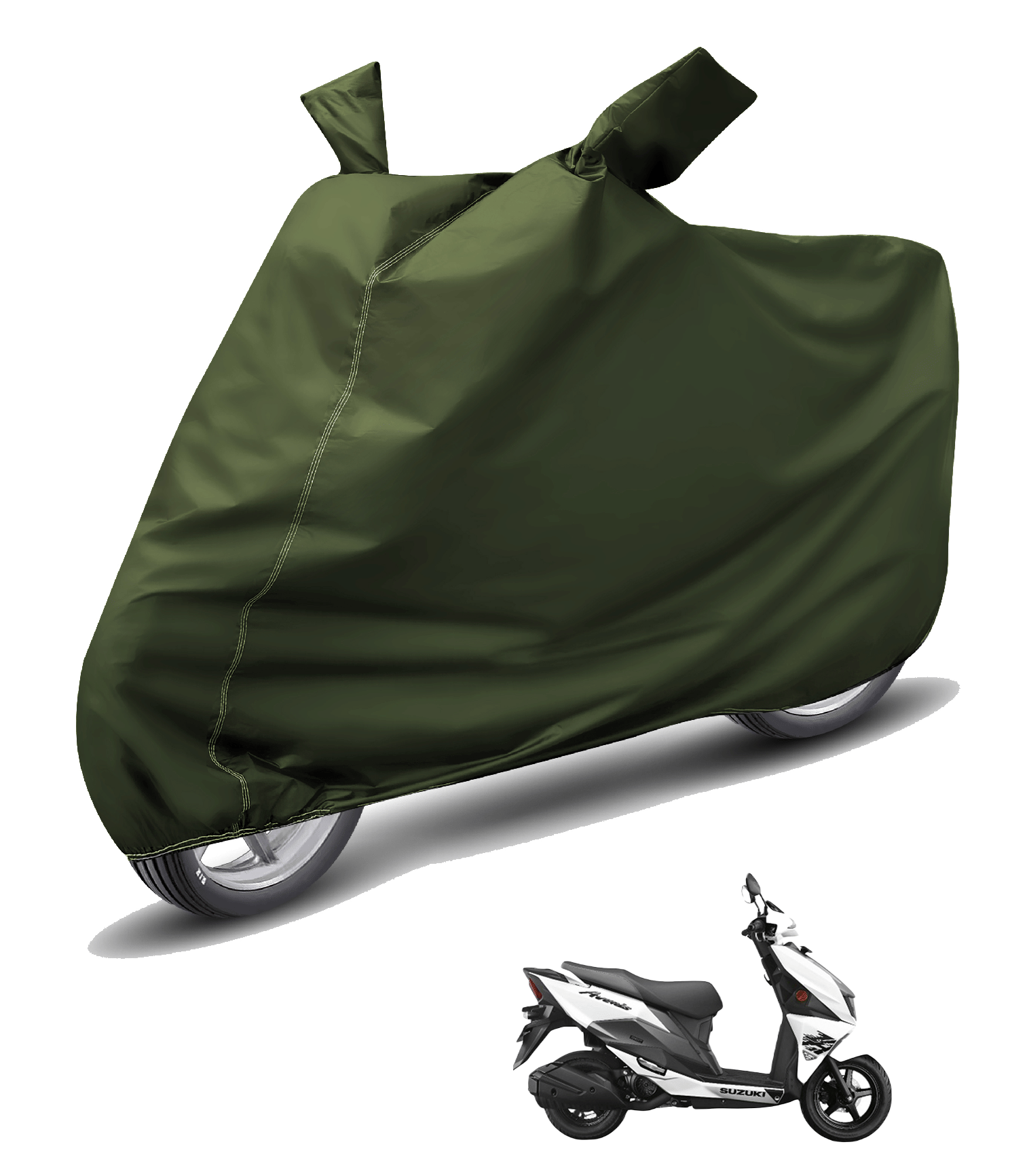 Auto Hub Bike Body Cover for Suzuki All Bike Models ( Pack of 1 ) , Green Auto Hub Bike Body Cover for Suzuki All Bike Models ( Pack of 1 ) , Green