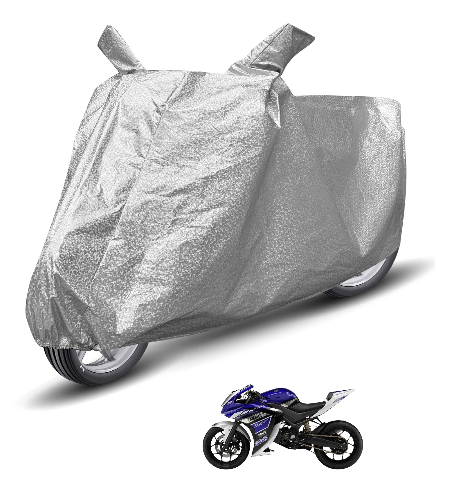 Auto Hub Bike Body Cover for Yamaha All Bike Models ( Pack of 1 ) , Silver     			Auto Hub Bike Body Cover for Yamaha All Bike Models ( Pack of 1 ) , Silver
