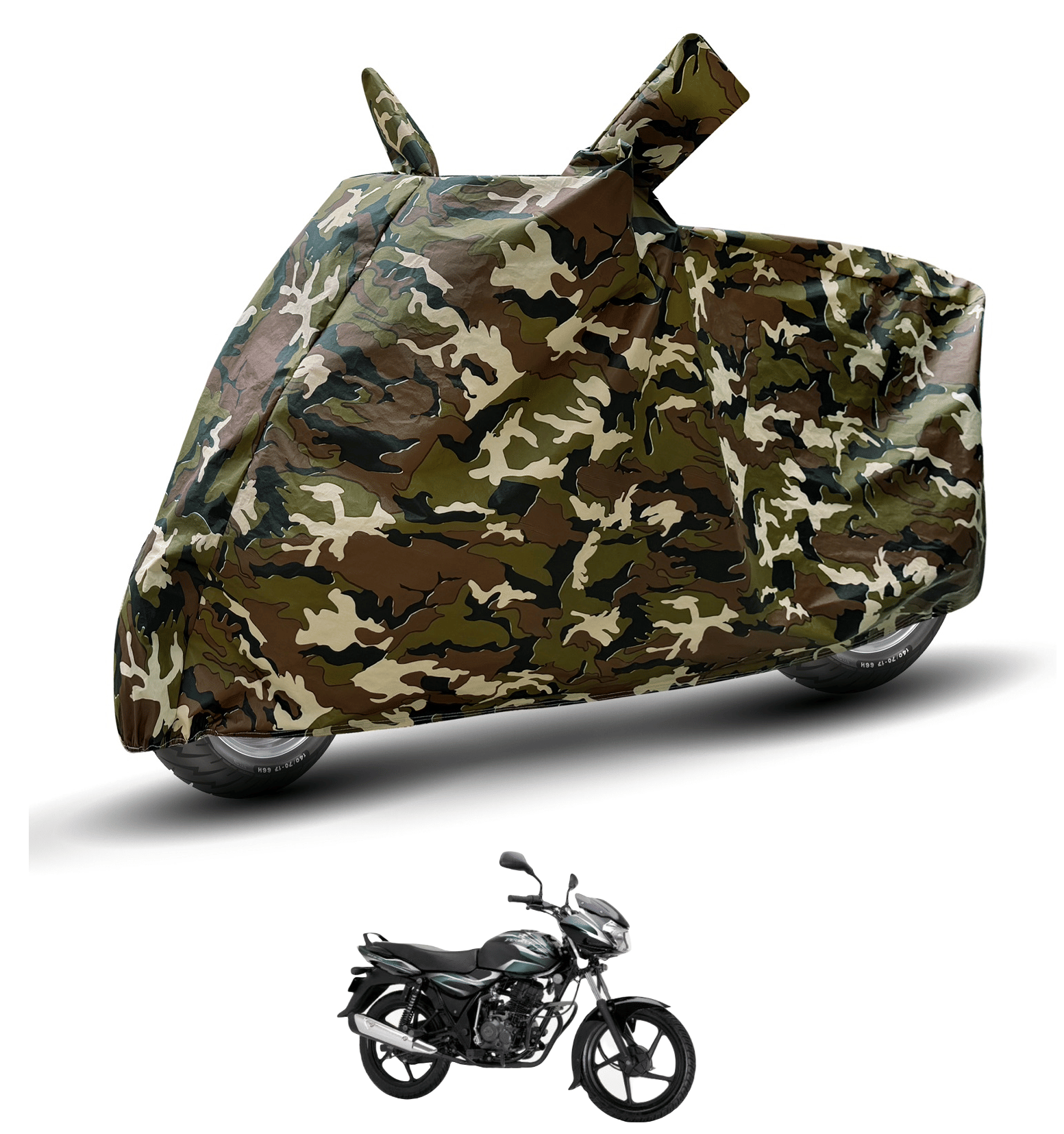 Auto Hub Bike Body Cover for Bajaj Discover 100 ( Pack of 1 ) , Camouflage Auto Hub Bike Body Cover for Bajaj Discover 100 ( Pack of 1 ) , Camouflage