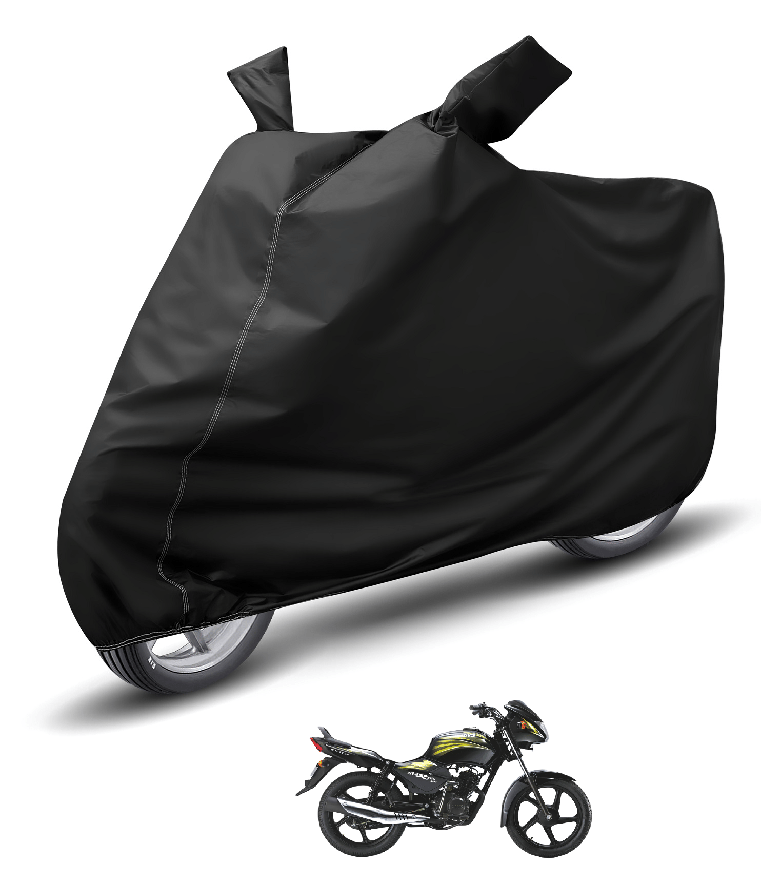 Auto Hub Bike Body Cover for TVS Star City ( Pack of 1 ) , Black Auto Hub Bike Body Cover for TVS Star City ( Pack of 1 ) , Black