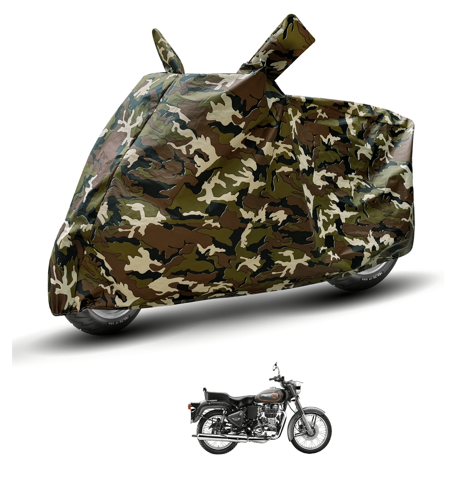     			Auto Hub Bike Body Cover for Royal Enfield Bullet 500 ( Pack of 1 ) , Camouflage