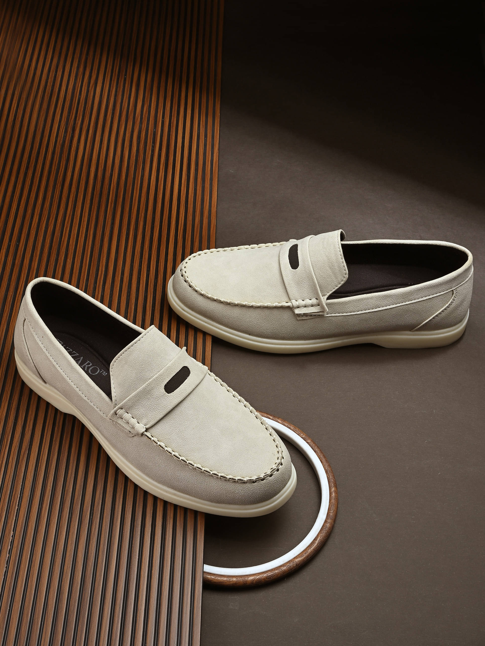     			BIZZARO Gray Men's Penny Shoes