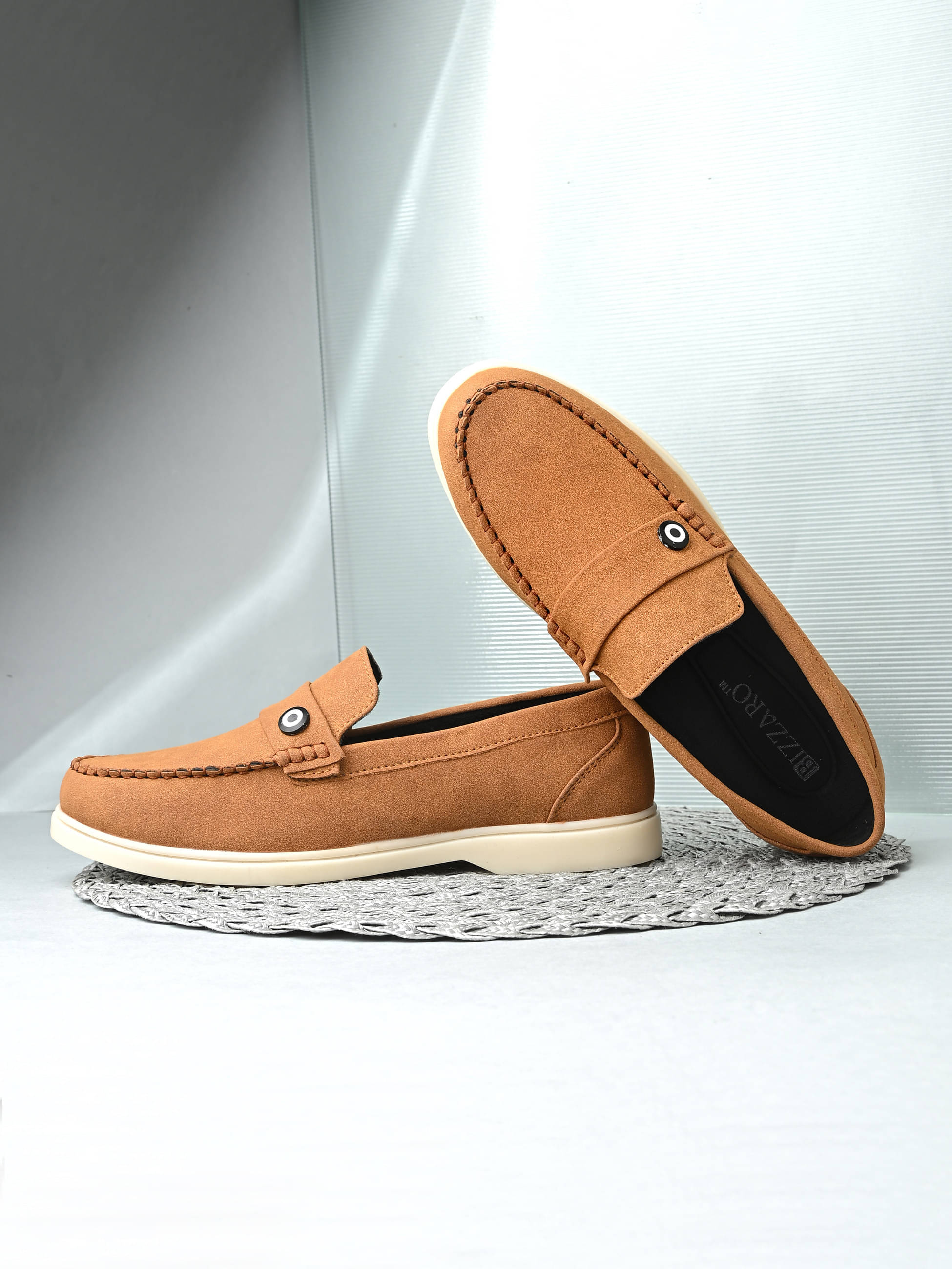     			BIZZARO Tan Men's Penny Shoes